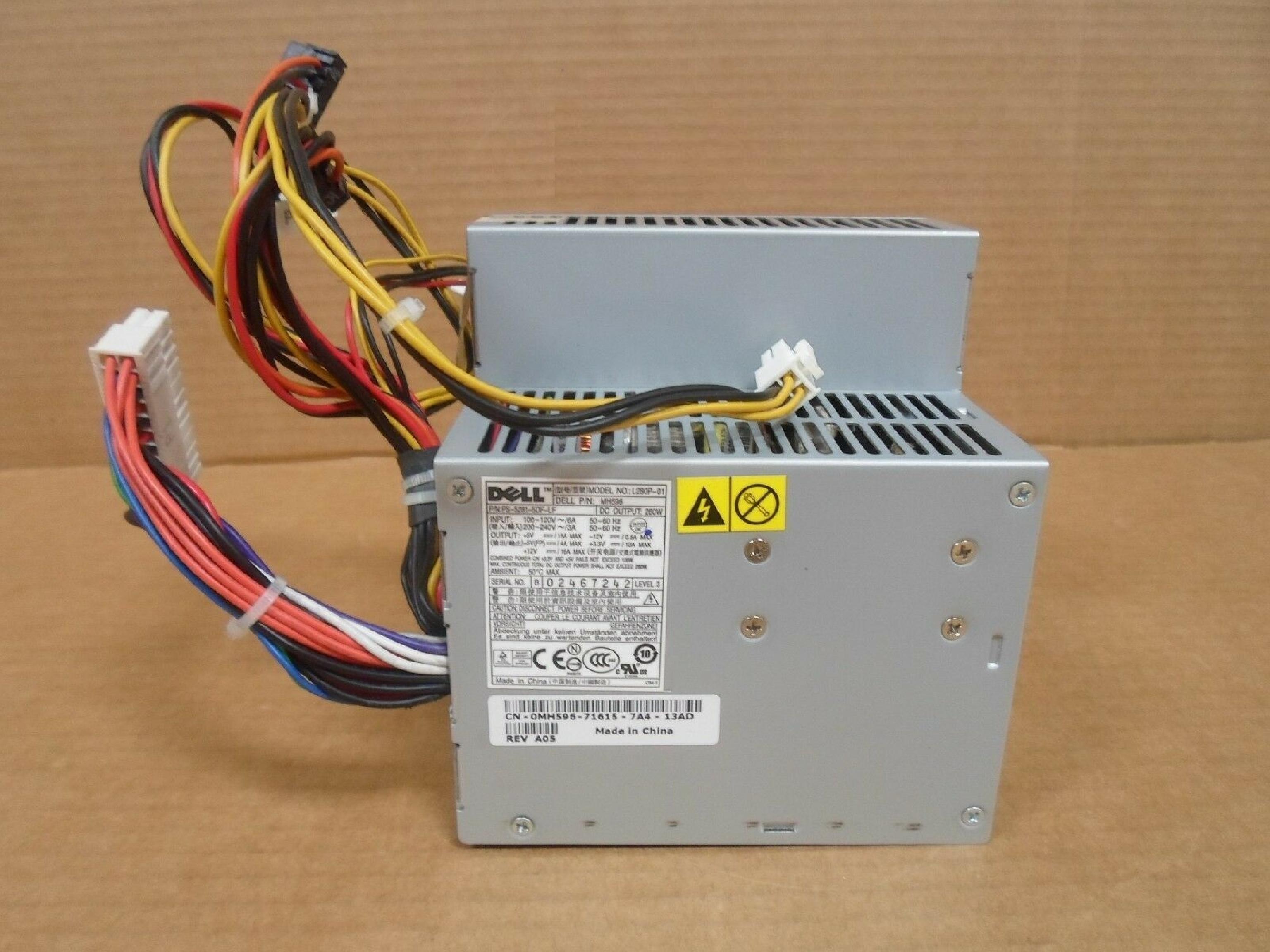 DELL L280P-00 280W 24 PIN ATX POWER SUPPLY