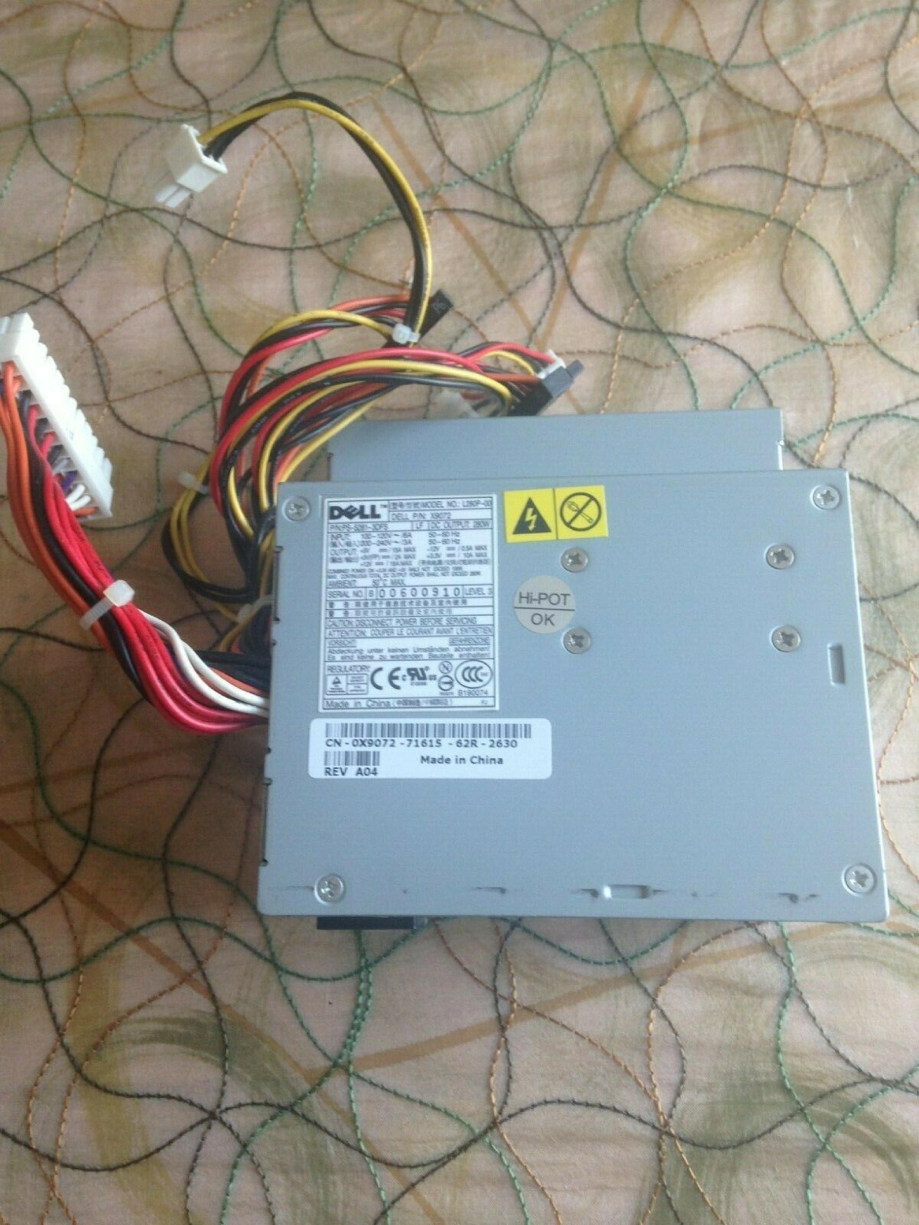 DELL L280P-00 280W 24 PIN ATX POWER SUPPLY