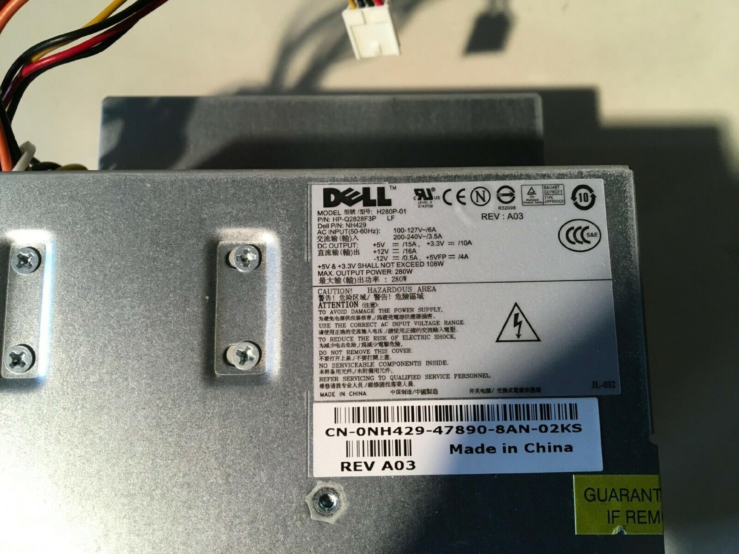 DELL H280P-01 POWER SUPPLY