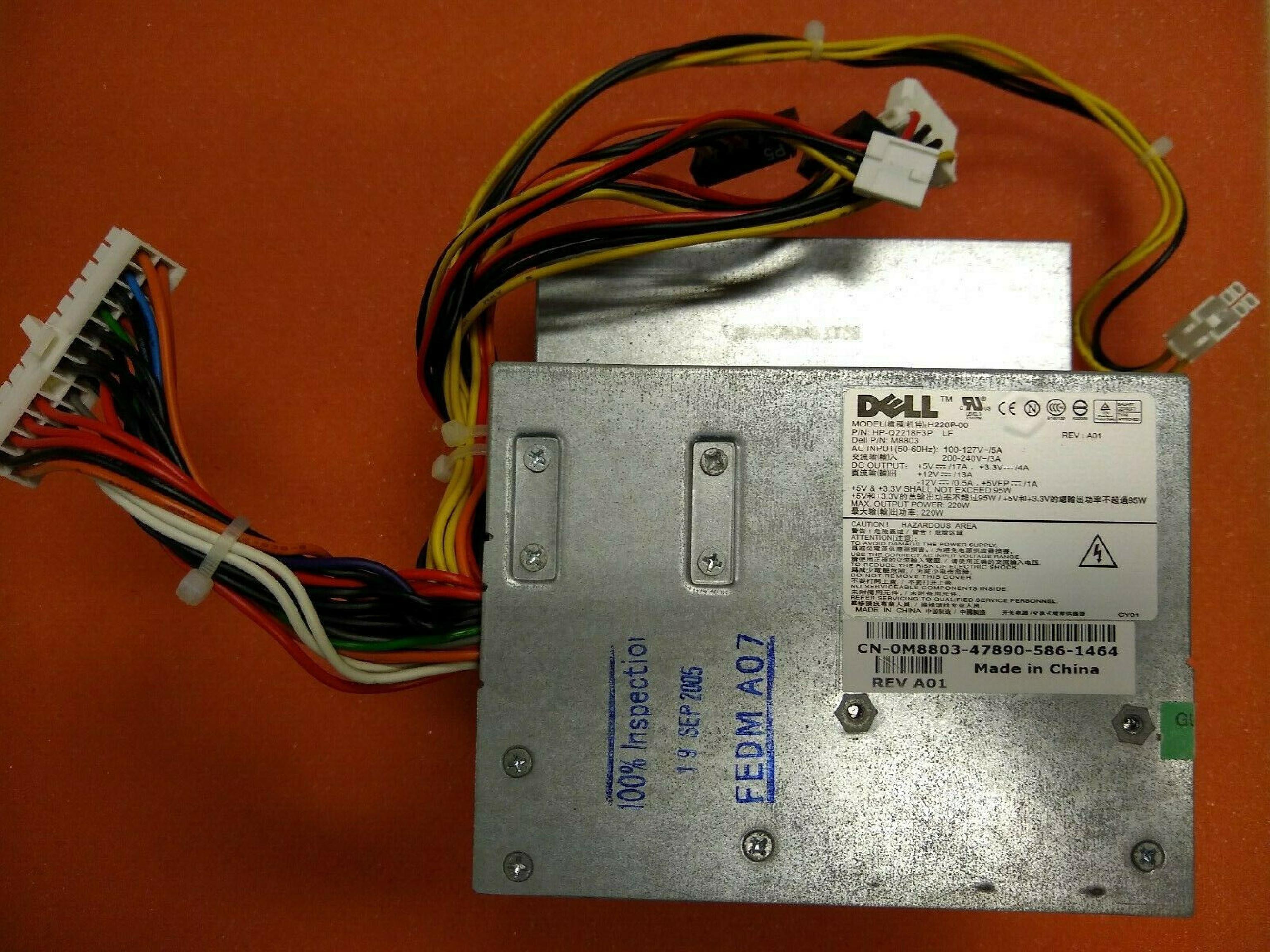 DELL M8803 220 WATT POWER SUPPLY