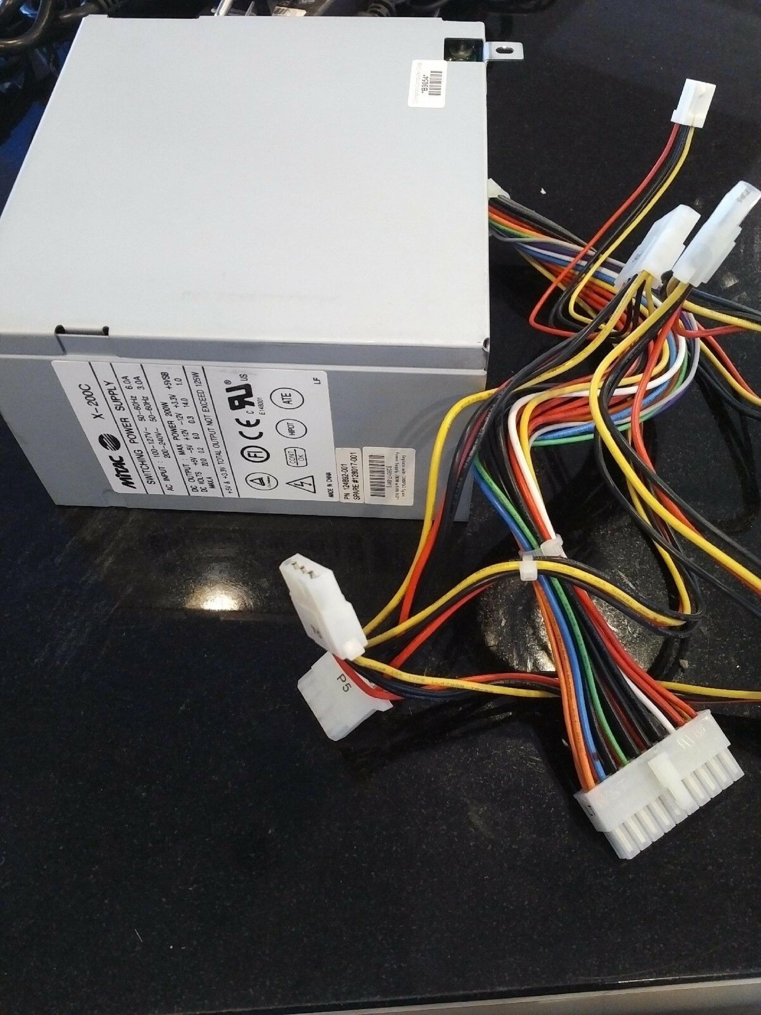 MITAC 128017-001 200 WATT ATX SWITCHING POWER SUPPLY