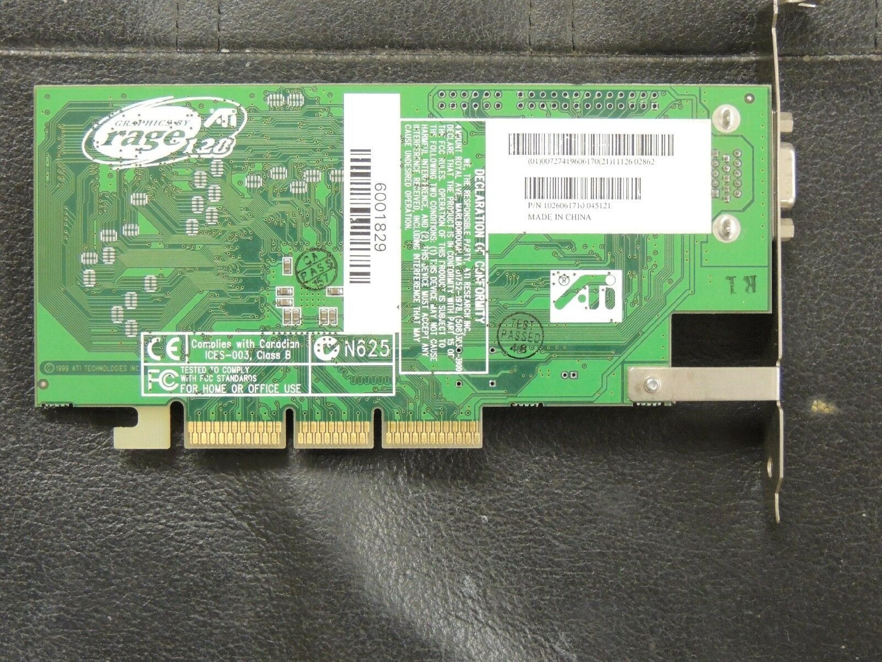 ATI 109-83800-00 VIPER V770 32MB AGP VIDEO CARD