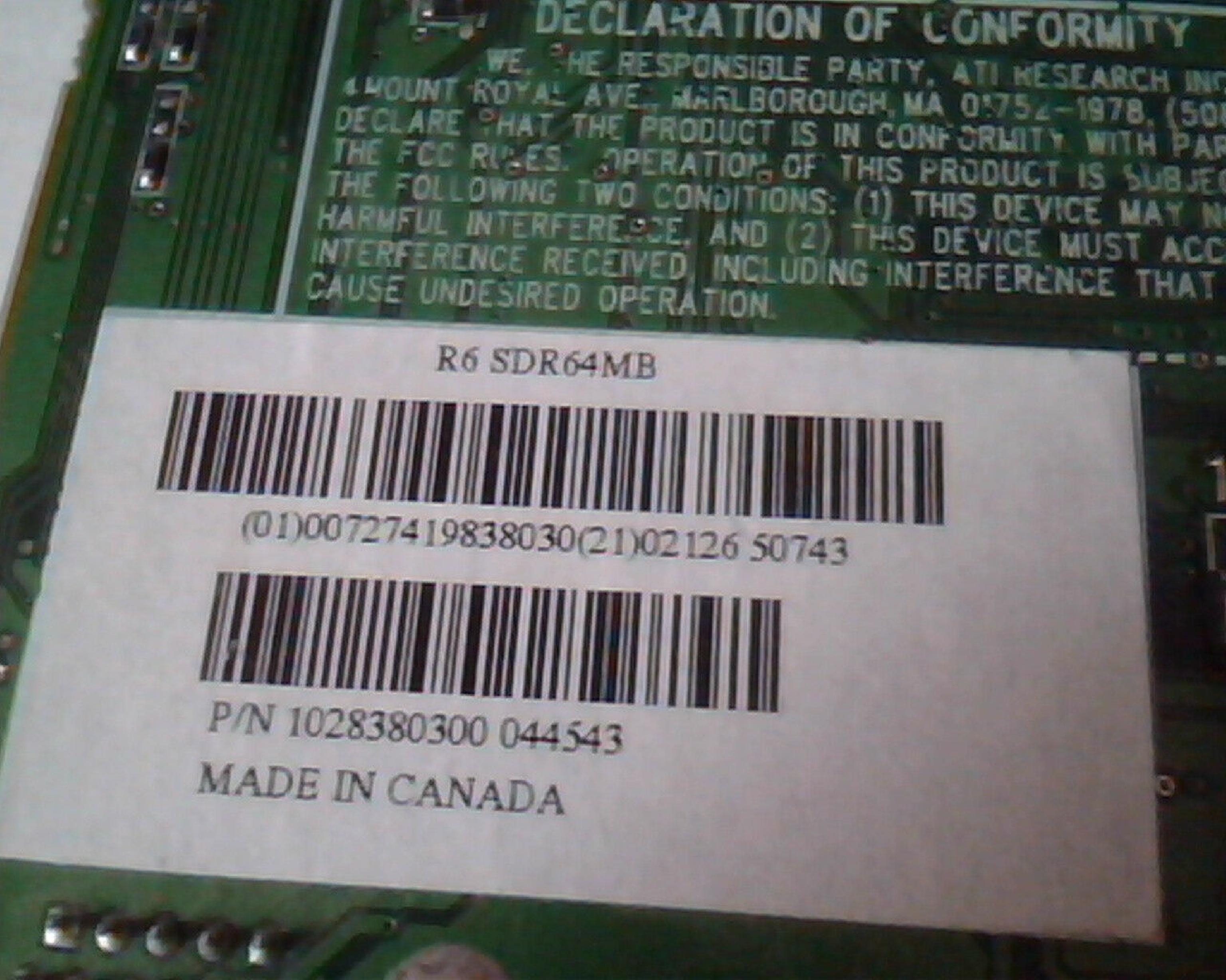 ATI 109-83800-00 VIPER V770 32MB AGP VIDEO CARD