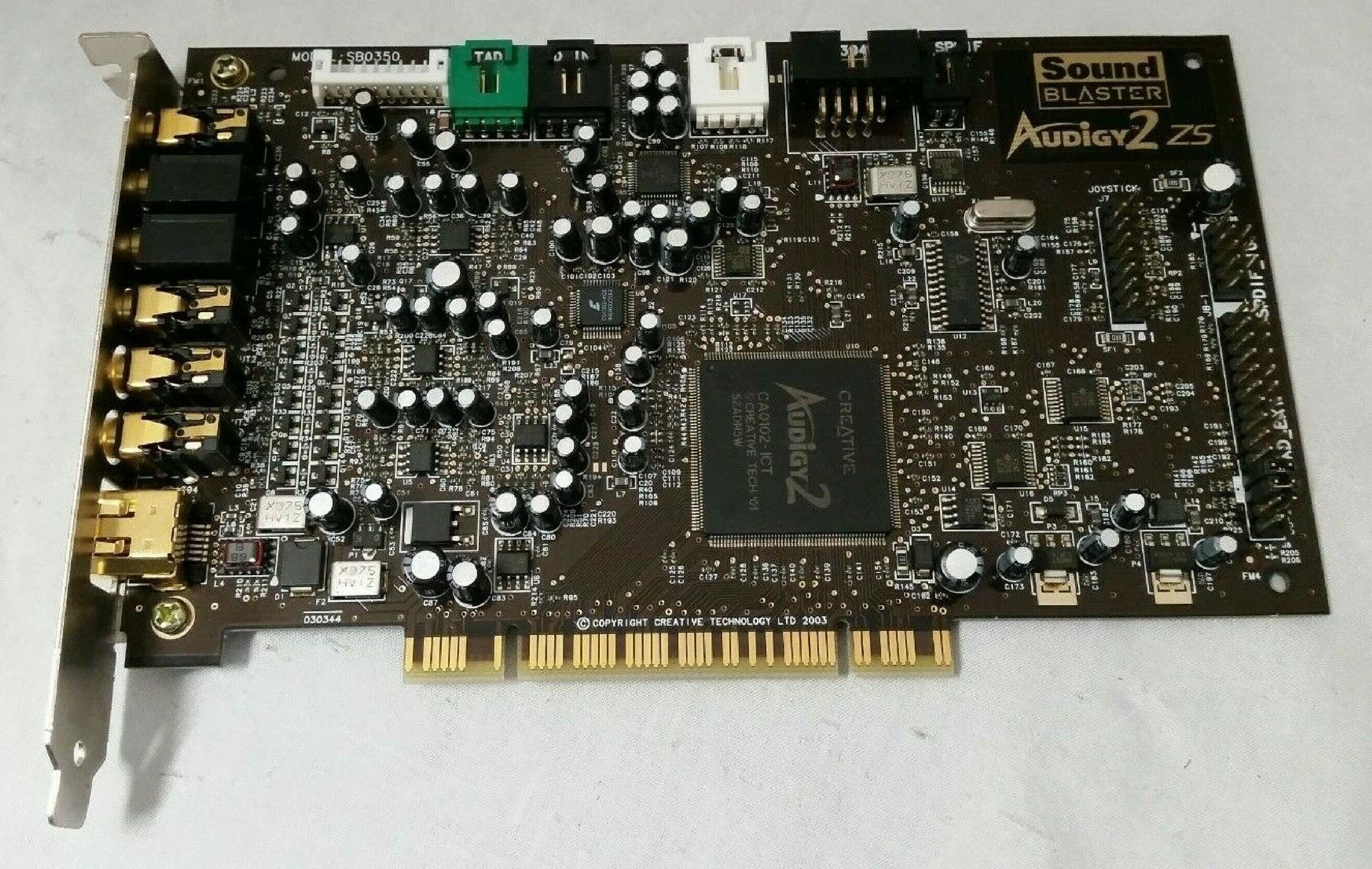 CREATIVE LABS / SOUND BLASTER SB0350 SOUND BLASTER AUDIGY 2 ZS 7.1-CH THX PCI CARD SB0350 AUDIGY2