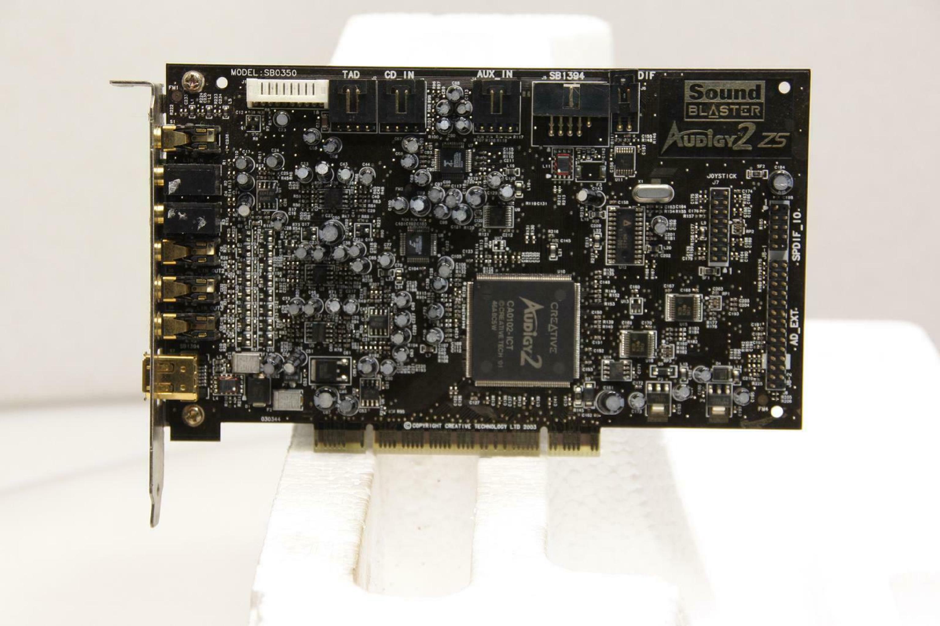 CREATIVE LABS / SOUND BLASTER SB0350 SOUND BLASTER AUDIGY 2 ZS 7.1-CH THX PCI CARD SB0350 AUDIGY2