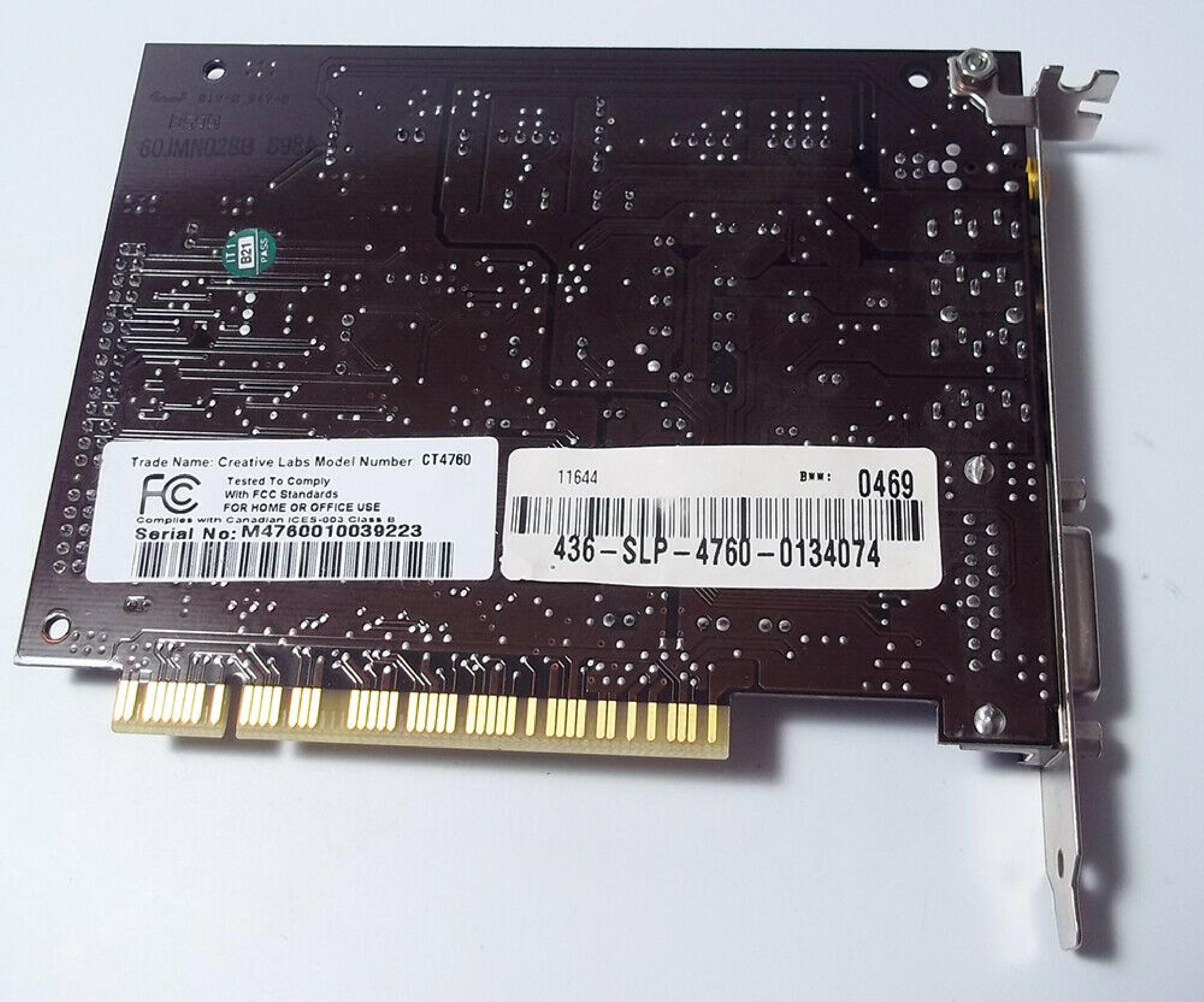 CREATIVE LABS CT4760 SOUND BLASTER LIVE SOUND CARD 5.1 -PCI