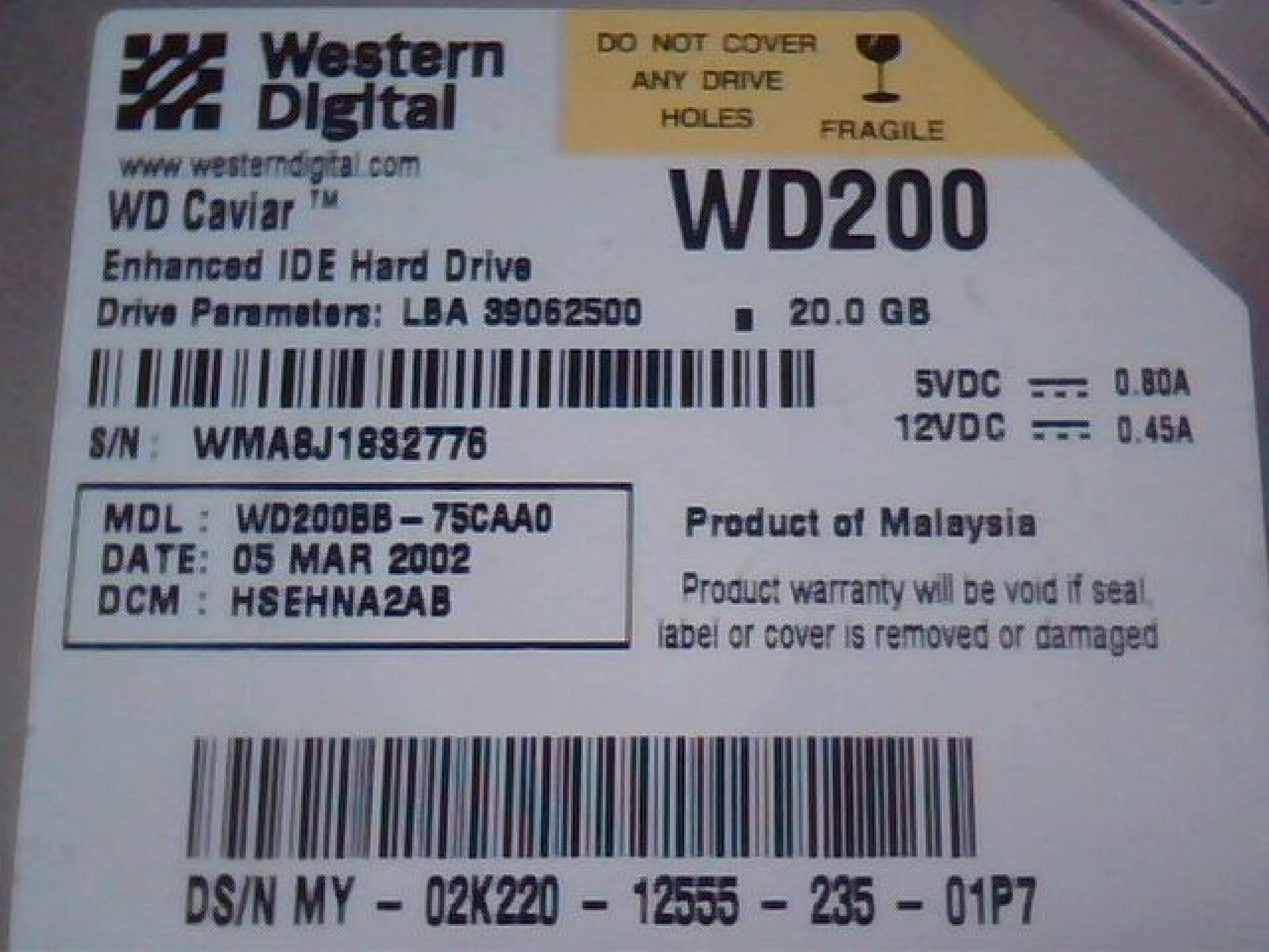 WESTERN DIGITAL / WD 2060-001092-007 PCB BOARD FORWD CAVIAR ENHANCEDIDE HARD DRIVE