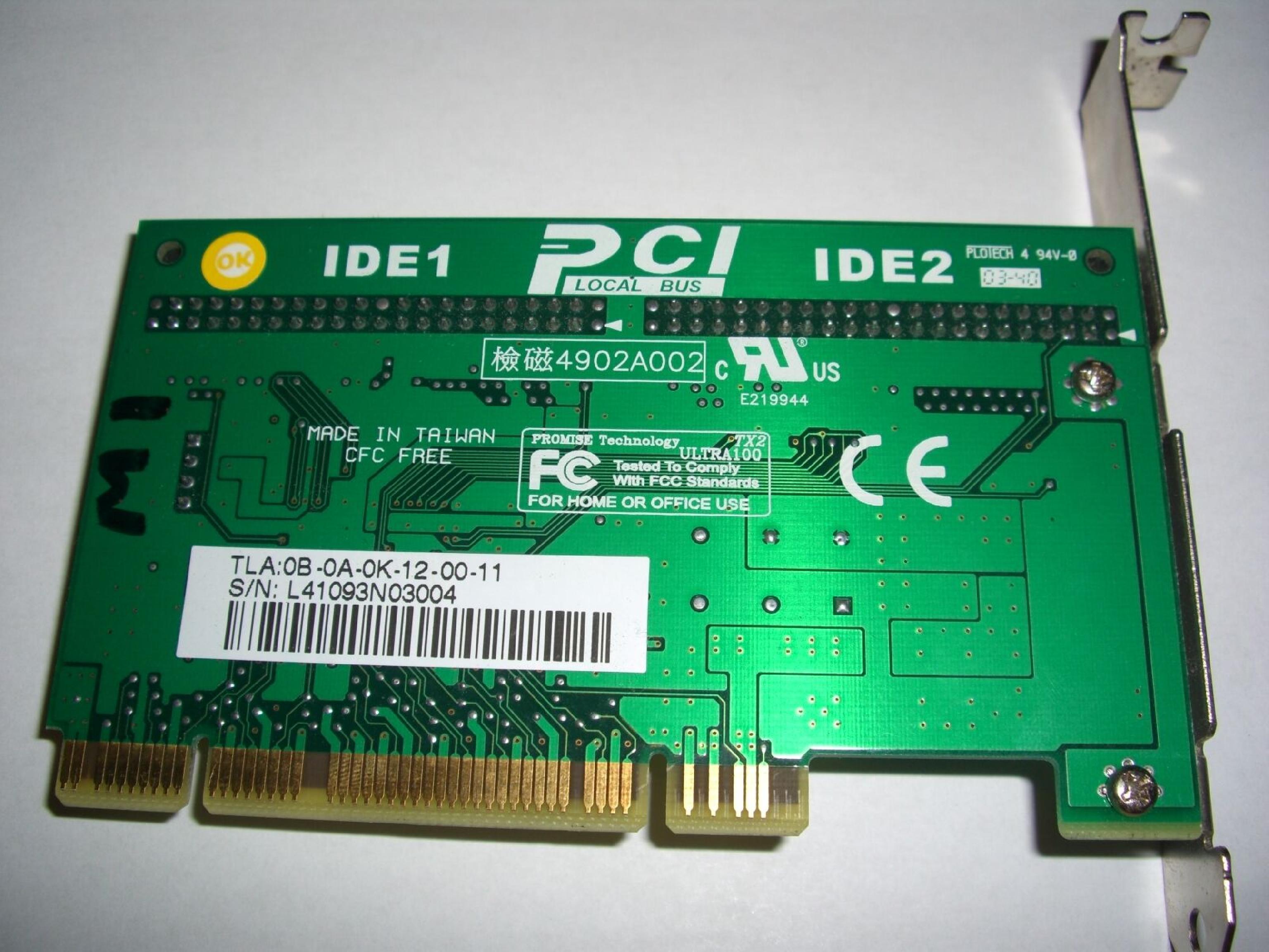 PROMISE TECHNOLOGY INC 4902A002 PCI LOCAL BUS RAID CONTROLLER CARD