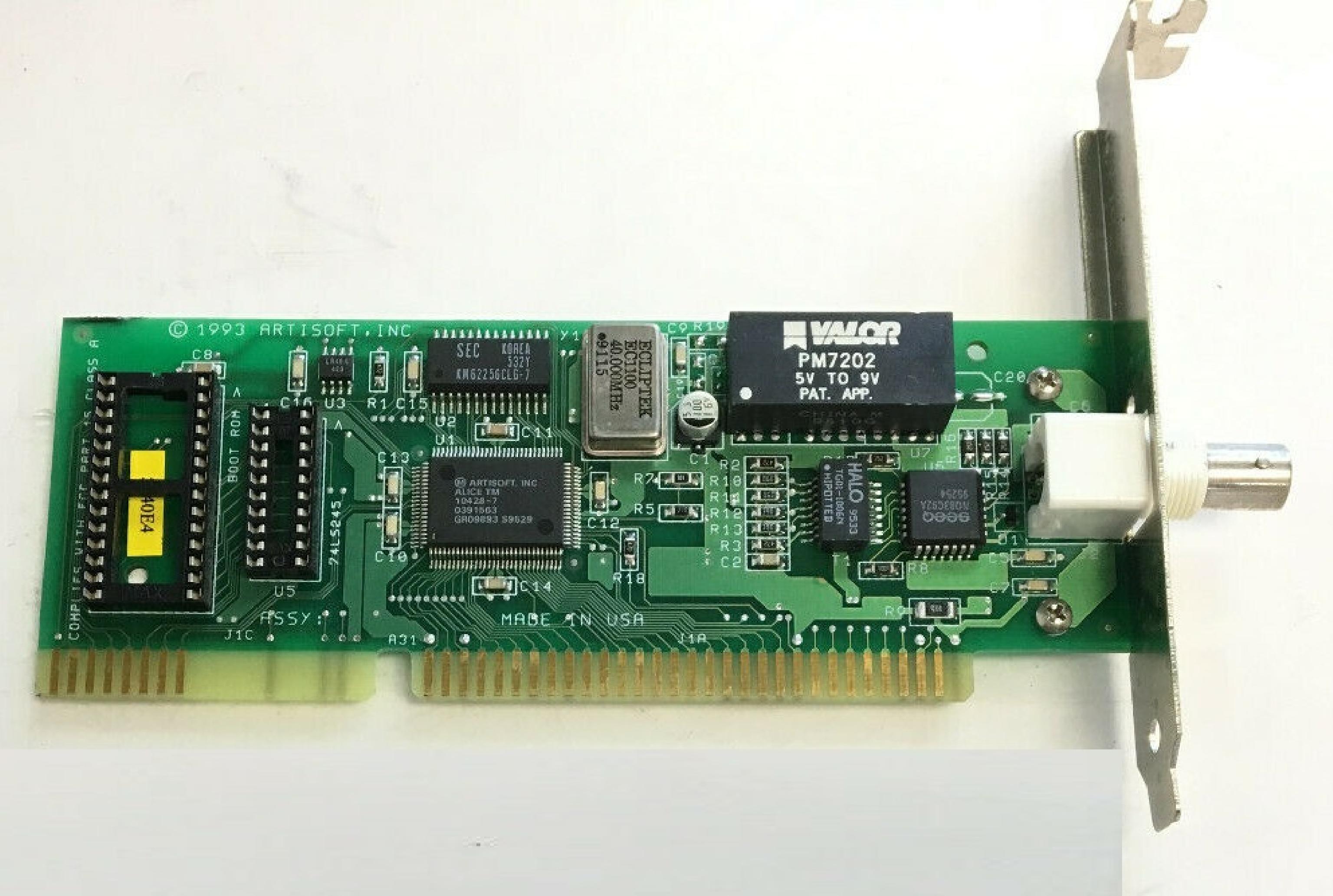 ARTISOFT N6DG-RACHEL AST PREMMIA NETWORK CARD 10657 REV B 11A