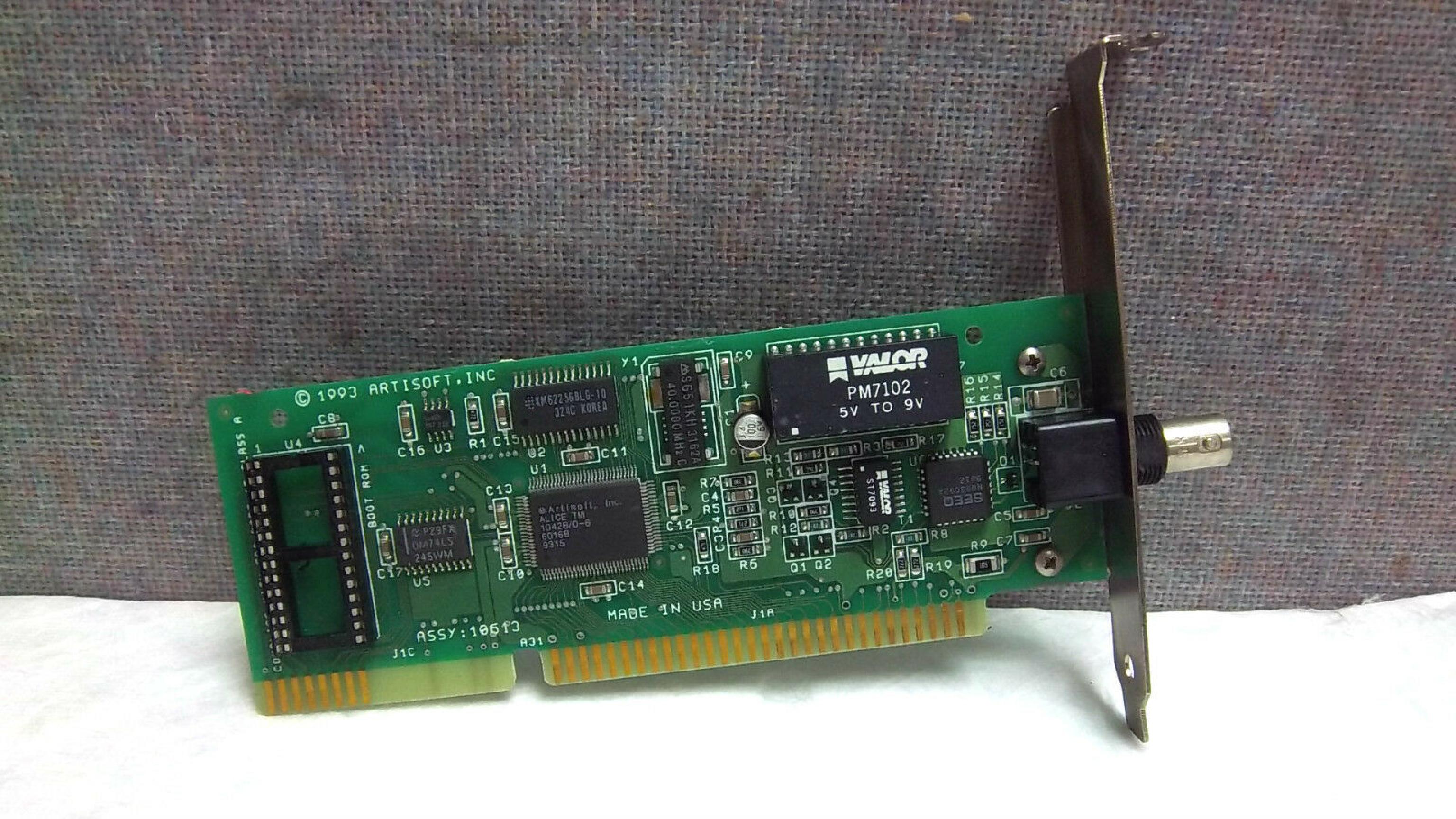 ARTISOFT N6DG-RACHEL AST PREMMIA NETWORK CARD 10657 REV B 11A