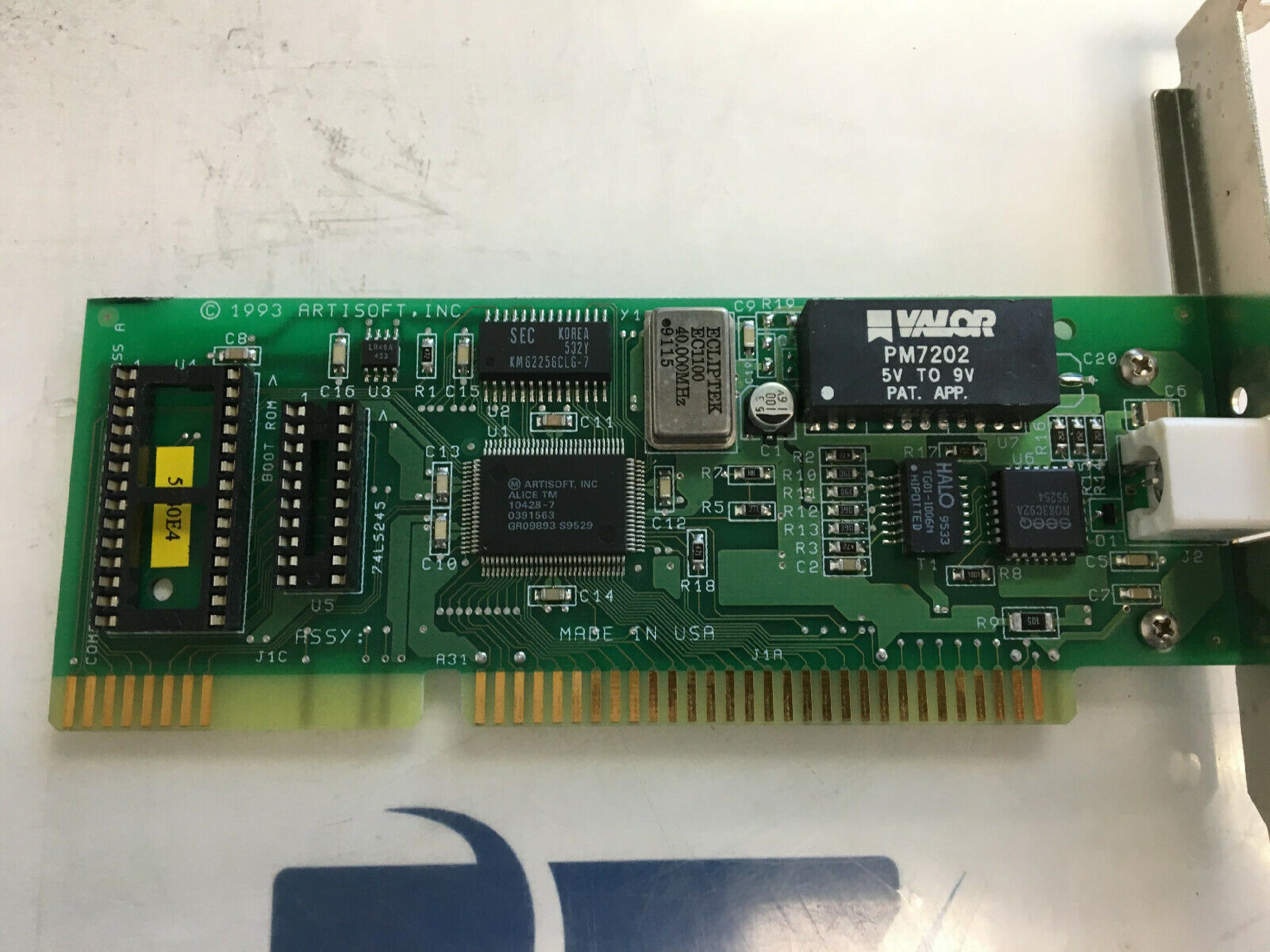 ARTISOFT N6DG-RACHEL AST PREMMIA NETWORK CARD 10657 REV B 11A