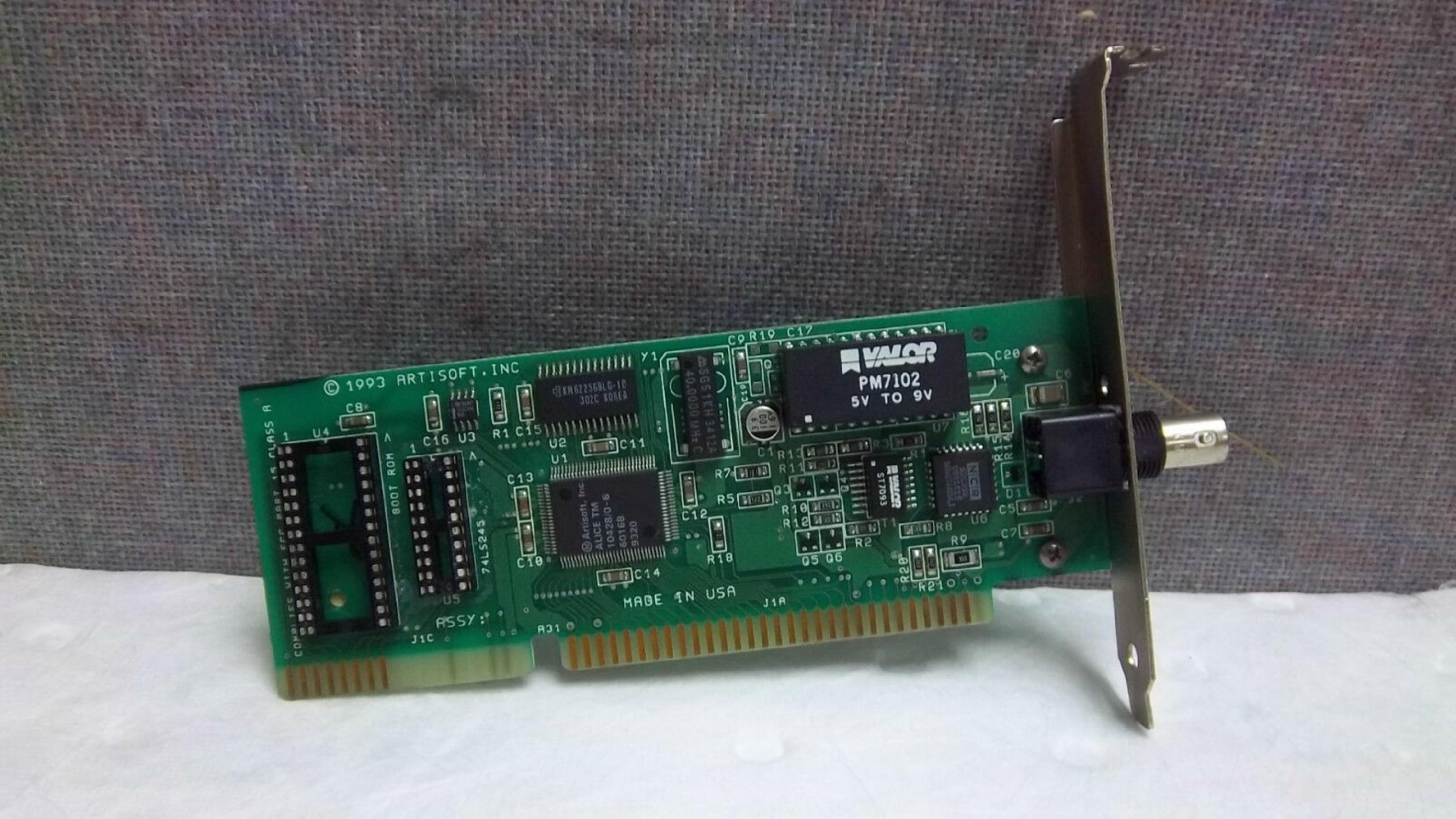 ARTISOFT N6DG-RACHEL AST PREMMIA NETWORK CARD 10657 REV B 11A