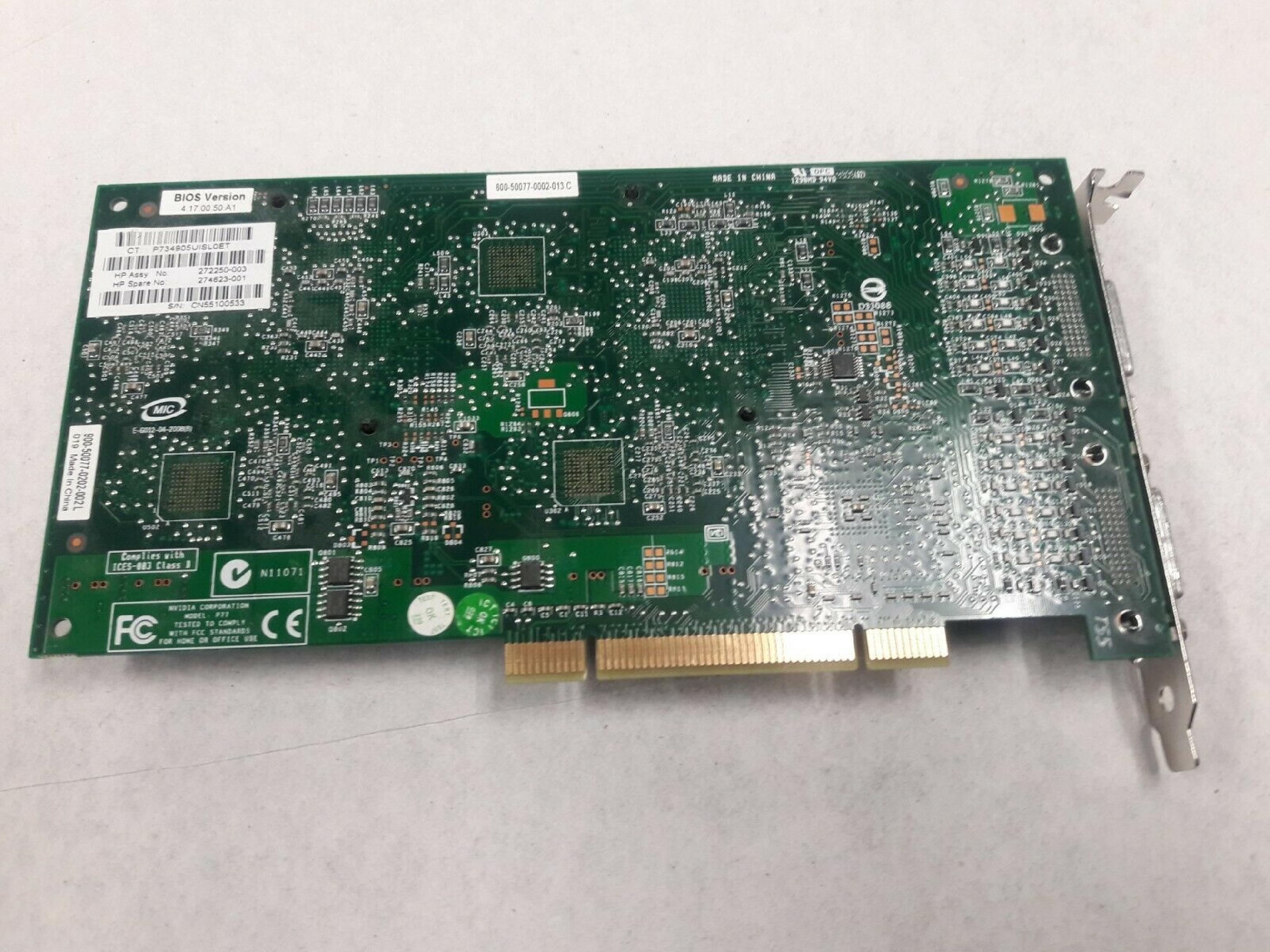 NVIDIA P77 QUADRO4 400 NVS PCI QUAD VGA DDR GRAPHICS ADAPTER