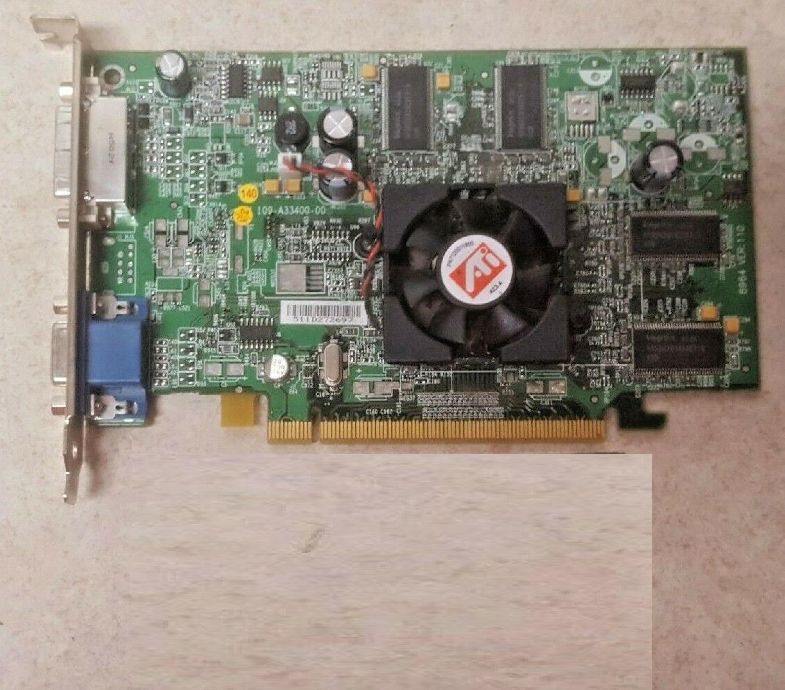 ATI 8964 VER:110 RADEON X300 SE 128MB PCI-EXPRESSX16 DVI VGA TV-OUT