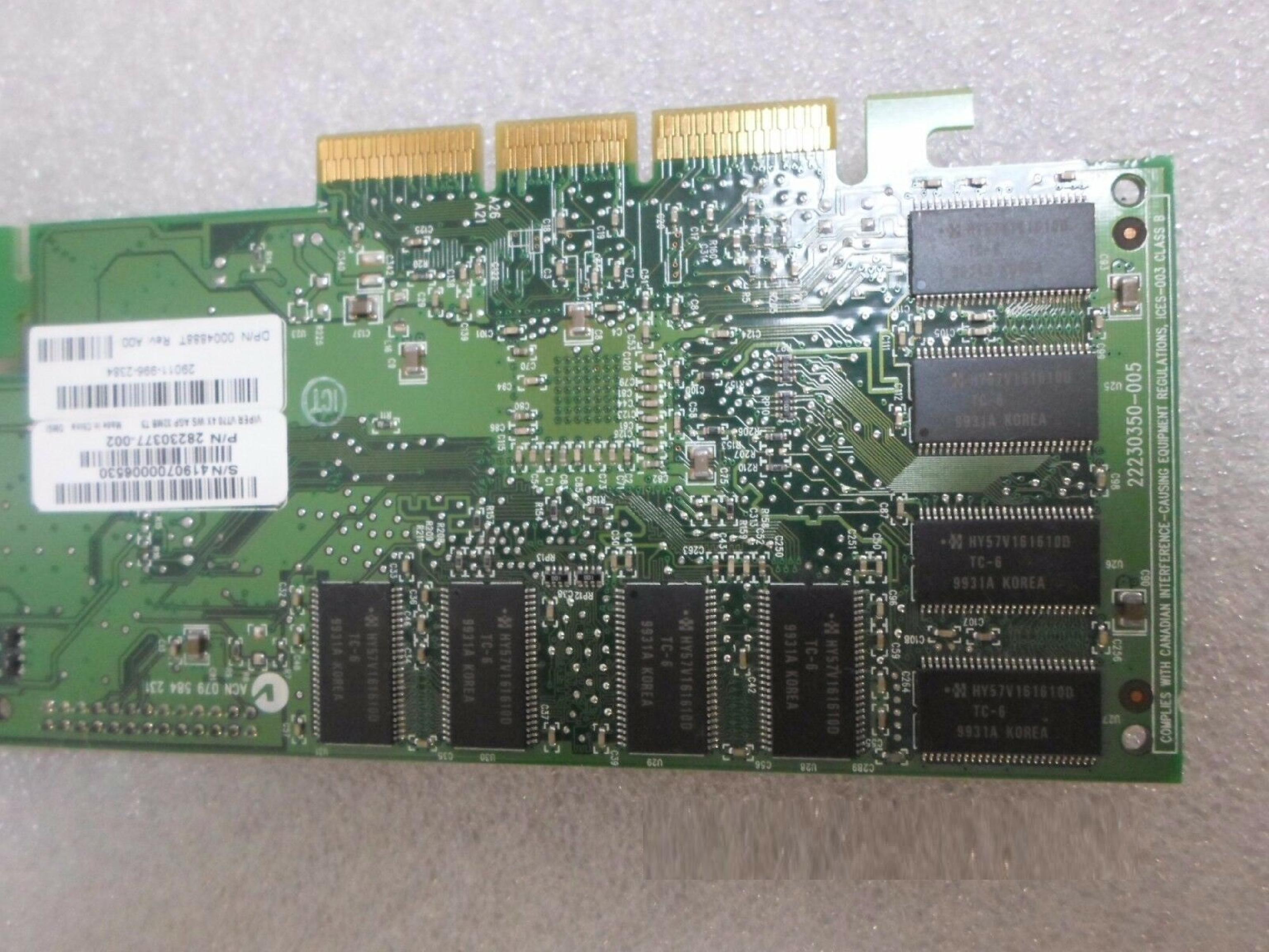 DIAMOND MULTIMEDIA SYSTEMS / DELL 28230377-002 32MB VIPER V770 4X AGP VIDEO CARD WITH VGA OUTPUT