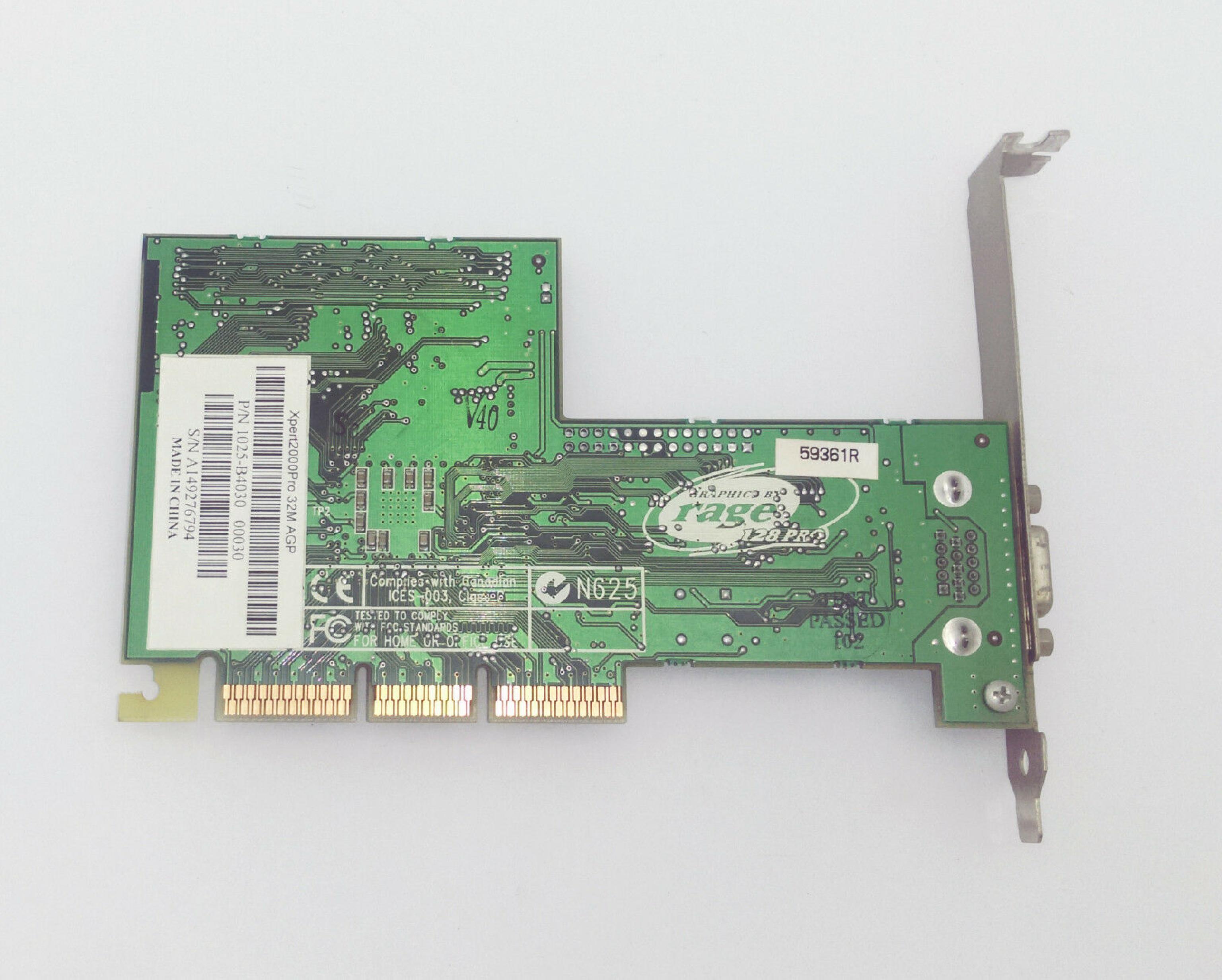ATI XPERT2000PRO 32MB AGP VIDEO CARD RAGE 128 PRO