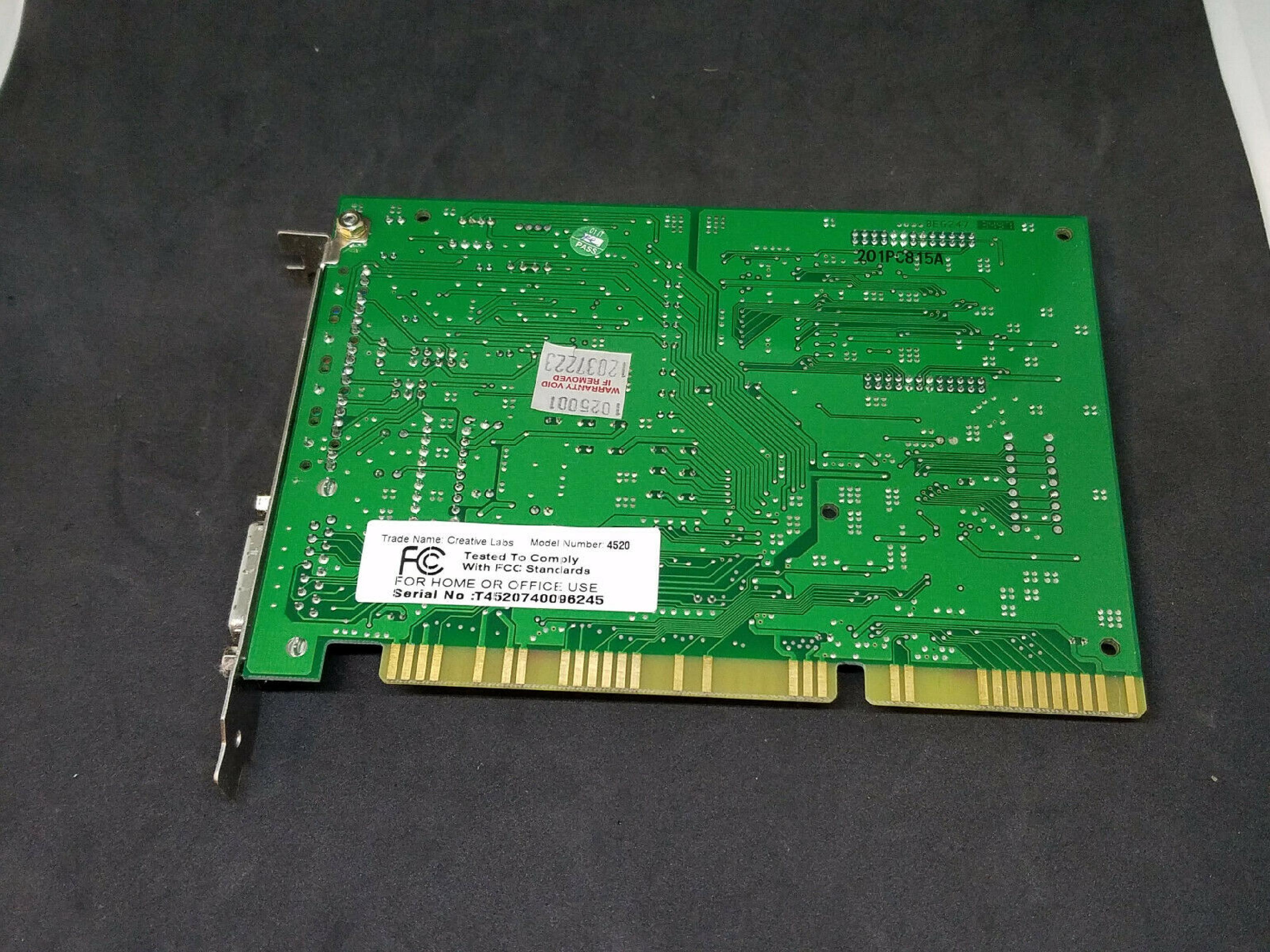 CREATIVE LABS 4520 512K SOUND BLASTER AWE64 VALUE ISA PC CARD AWE 64