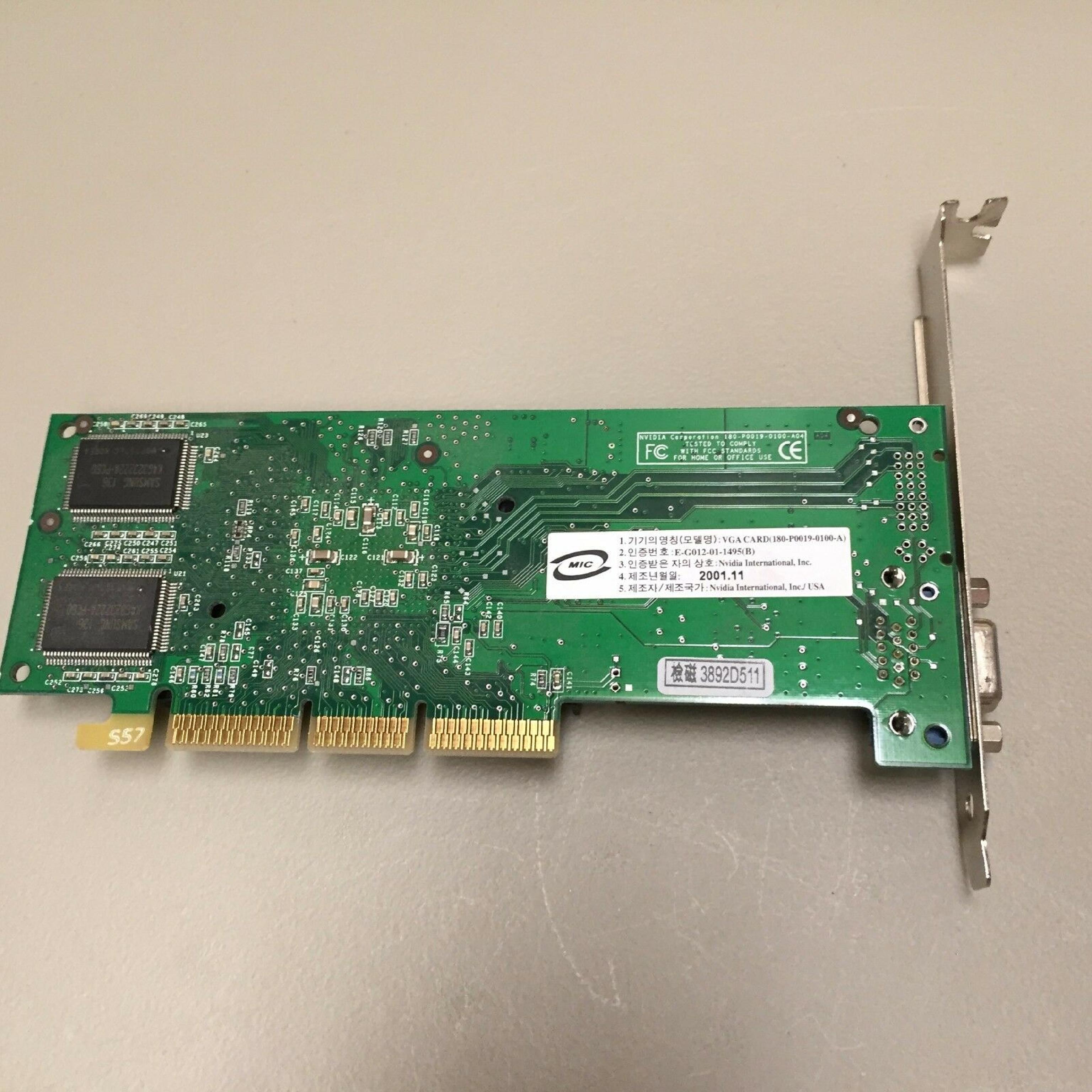 DELL 034MCW 16MB AGP VIDEO CARD WITH VGA OUTPUT