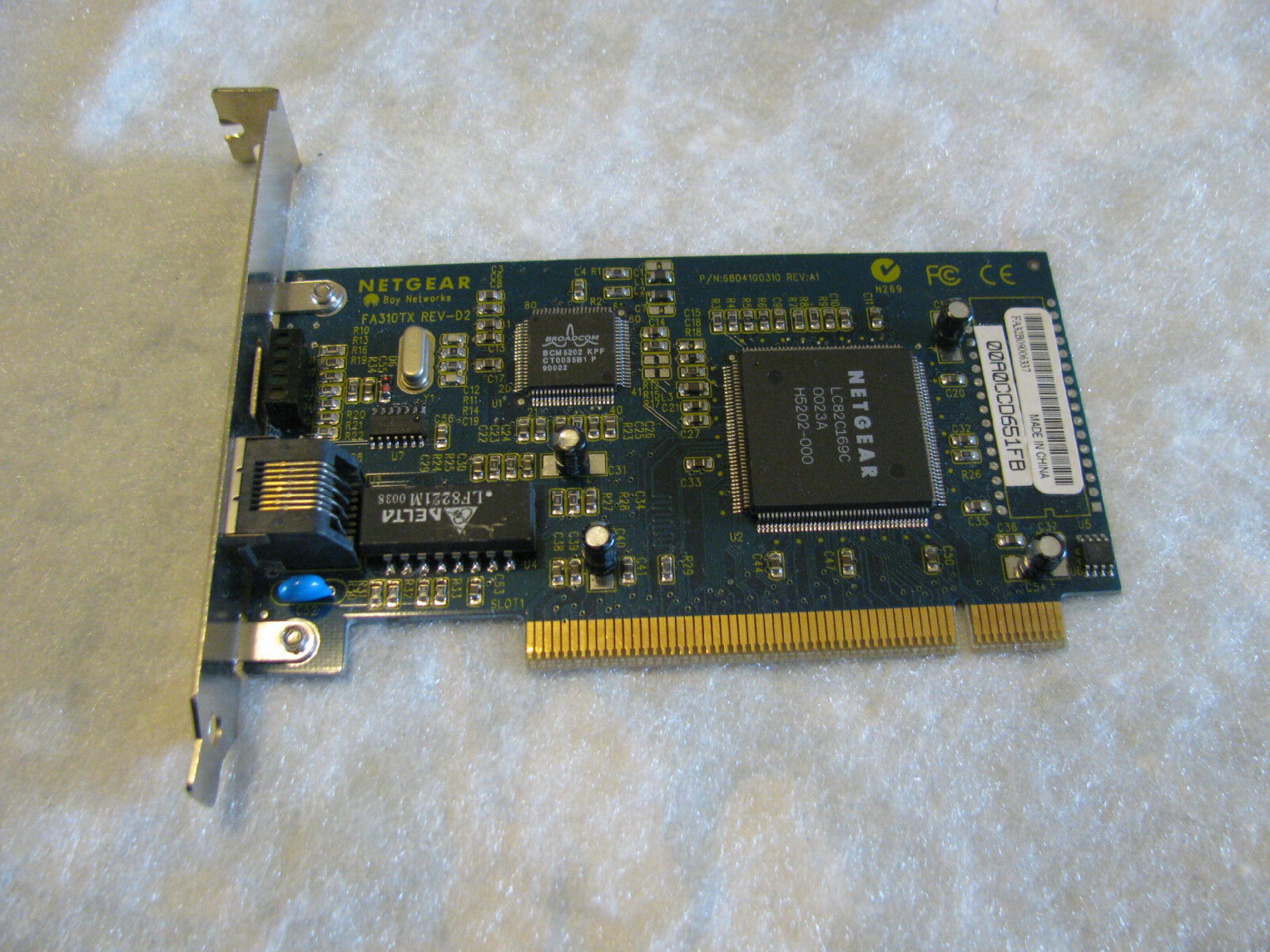 NETGEAR 6804100310 FA310TX REV-D2 PCI CARD 6804100310 REV:A1