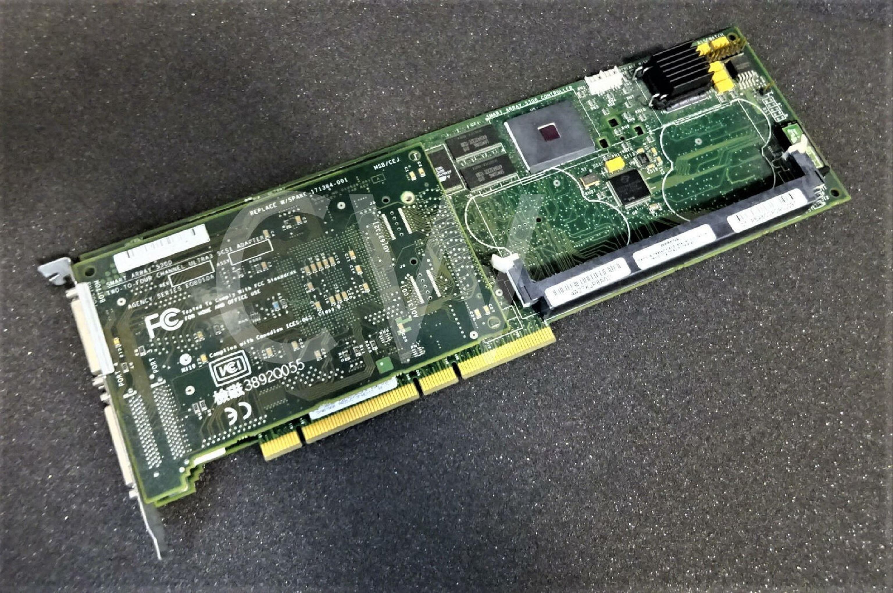 COMPAQ / HEWLETT PACKARD / HP 171383-001 64 BIT PCI SMART ARRAY 5300 CONTROLLER WITH 128MB CACHE AND BATTERY