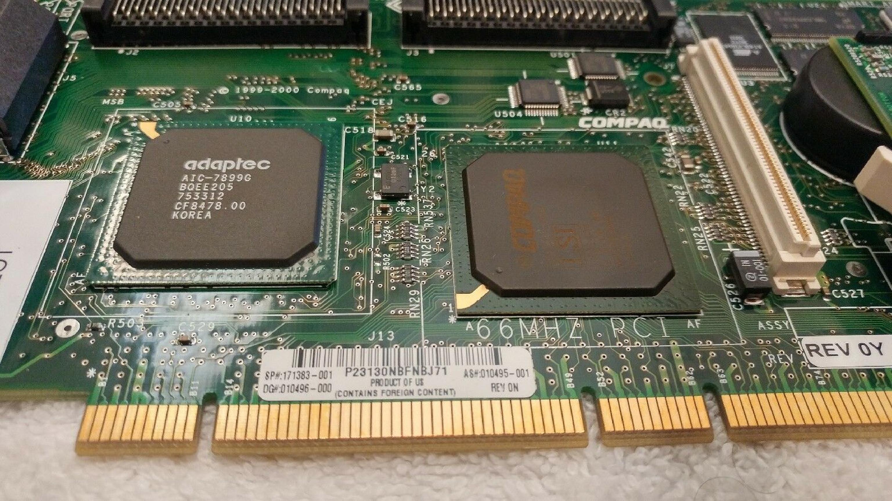 COMPAQ / HEWLETT PACKARD / HP 171385-001 64 BIT PCI SMART ARRAY 5300 CONTROLLER WITH 128MB CACHE AND BATTERY