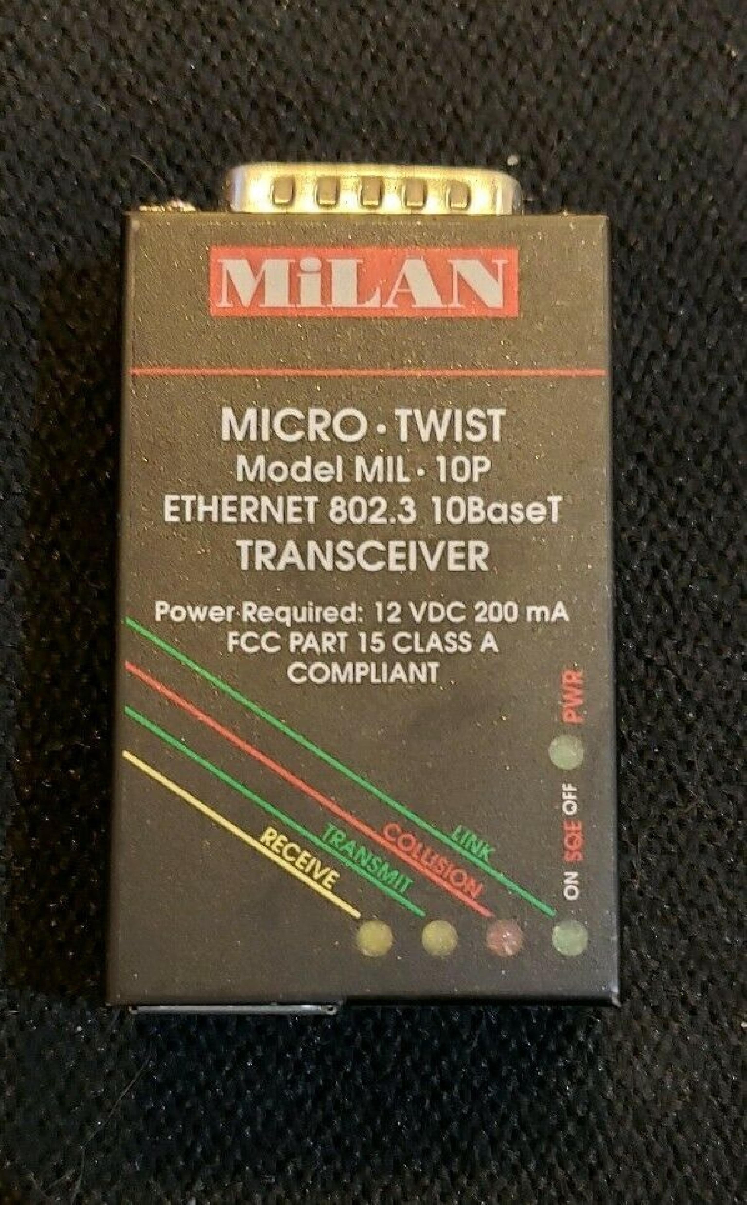 MILAN MIL-10P 10BT TRANSCEIVER 1 AUI 1 RJ45