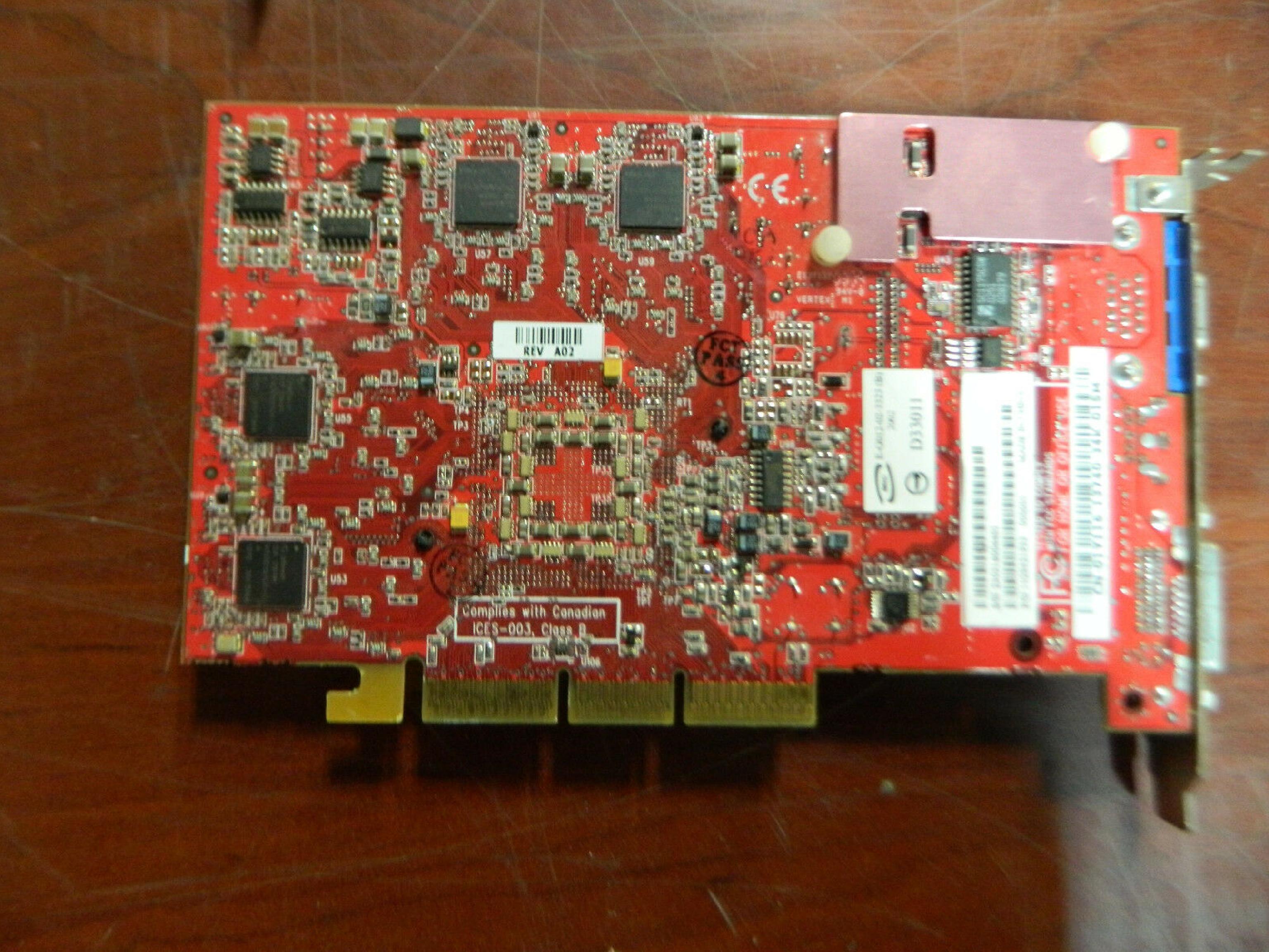ATI 109-94200-30 128MB AGP VIDEO CARD RADEON 9700 PRO WITH DUAL DVI OUTPUTS