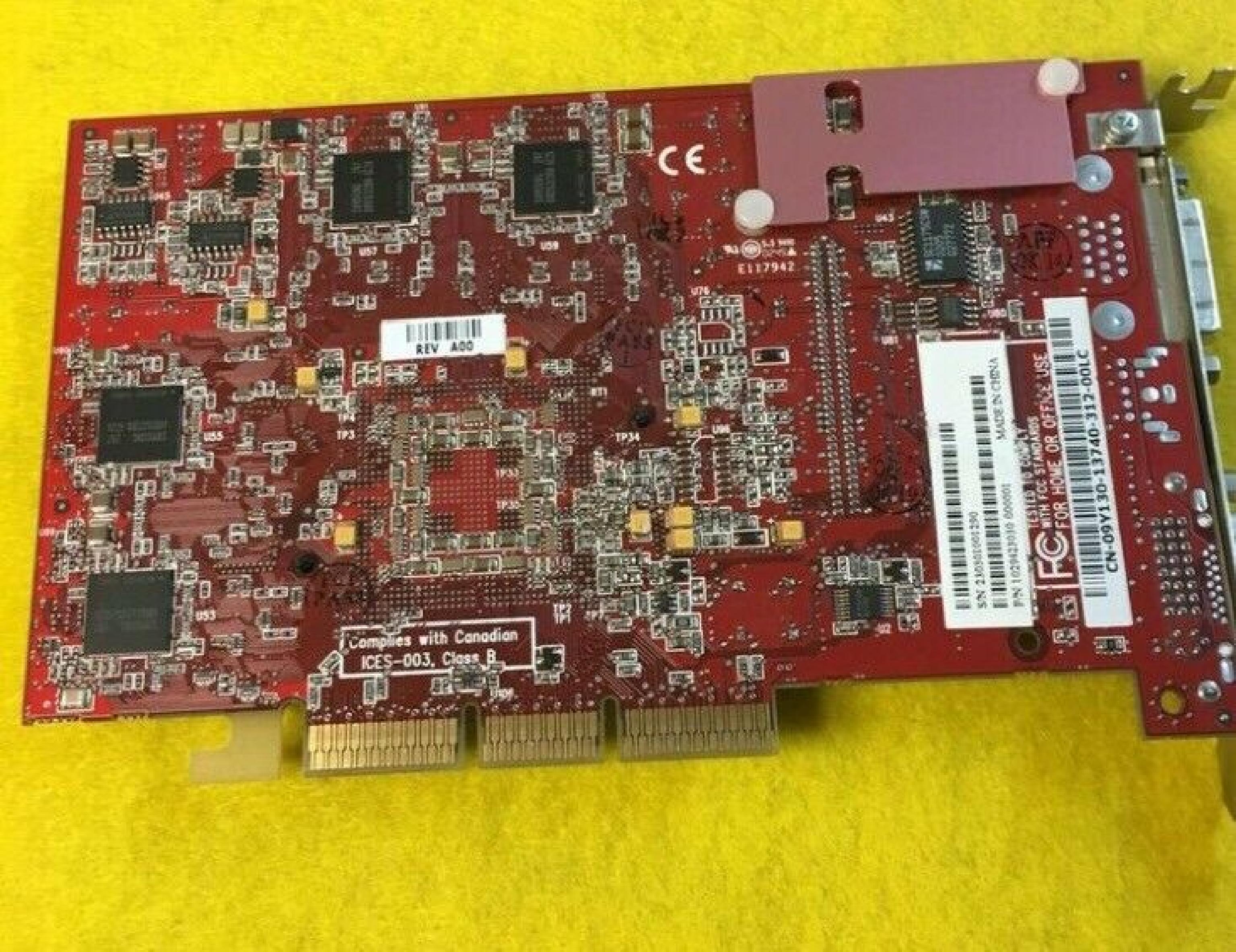 ATI 109-97500-00 FIRE R300 GLXI 128MB AGP VIDEO CARD WITH DUAL DVI OUTPUTS