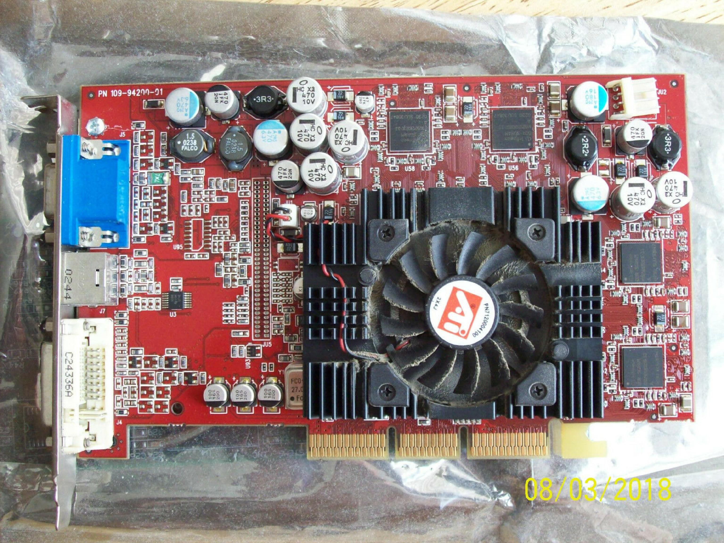 ATI 1029420630 RADEON 9700 PRO 128MB AGP AVG S-VIDEO DVI OUTPUTS