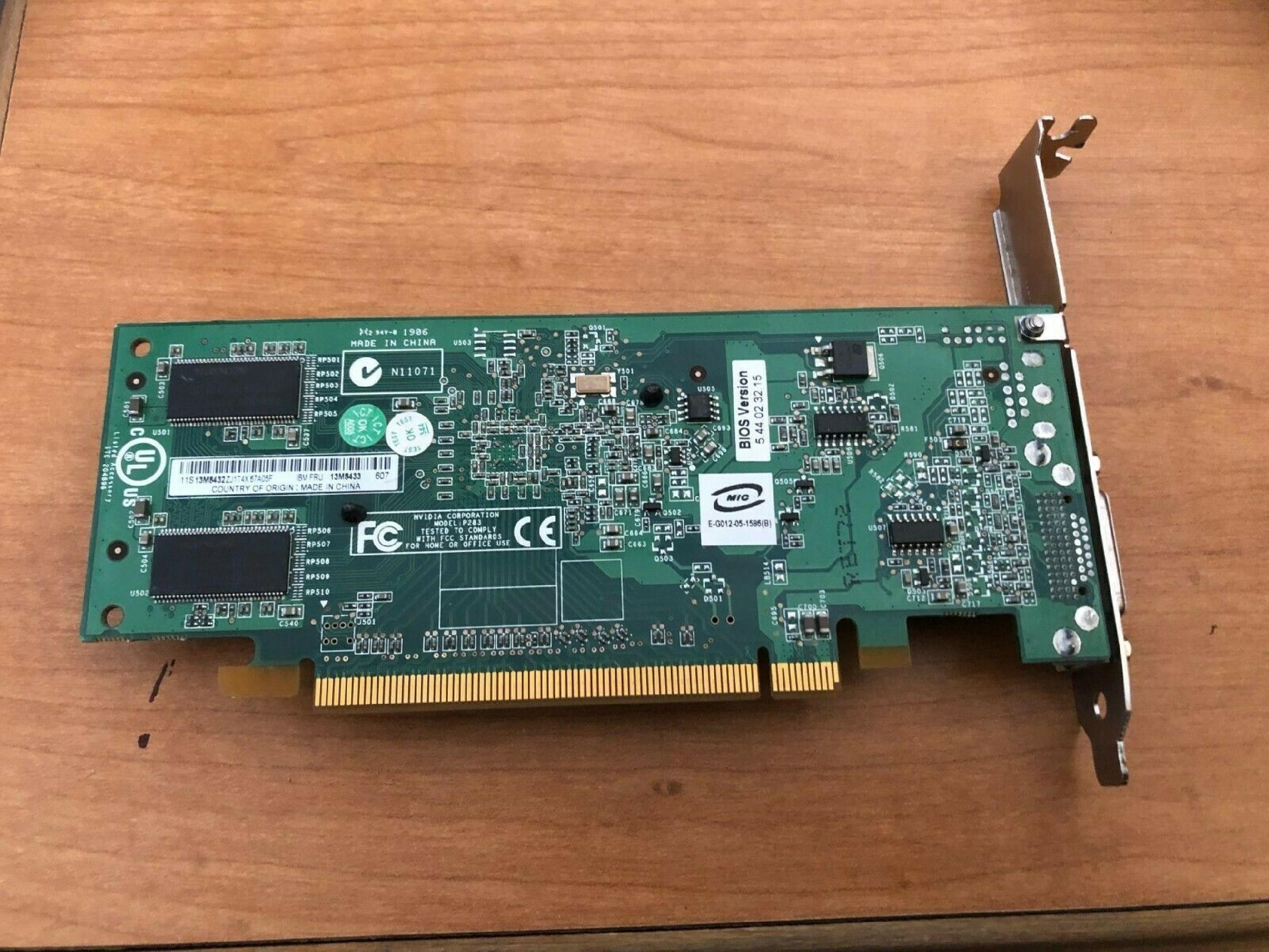 NVIDIA P283 128MB PCI EXPRESS VIDEO CARD DMS59 CONNECTOR