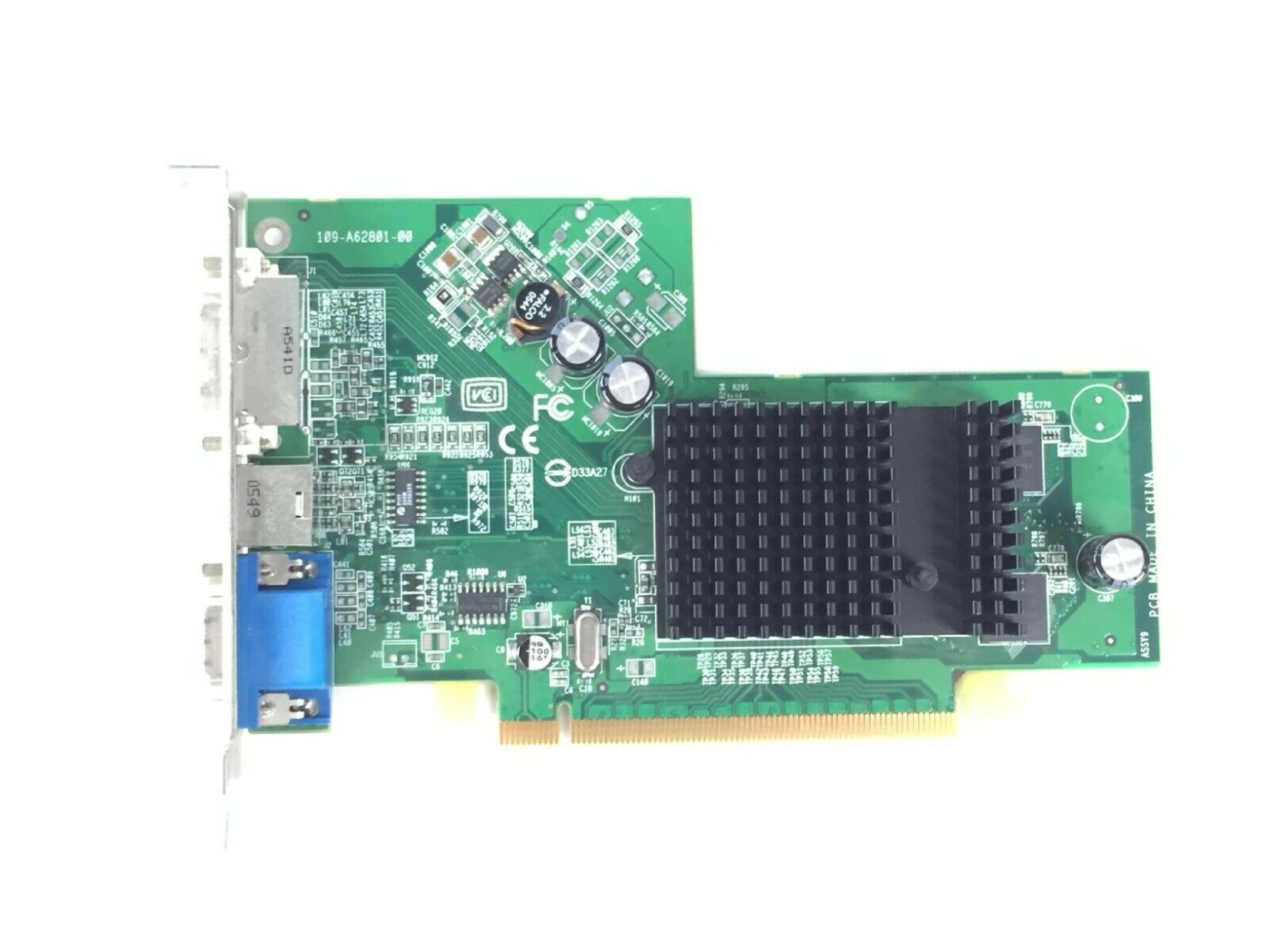 ATI 109-A62801-00 RADEON X300 PCIE X16 128MB VIDEO CARD DVI + VGA + S-VIDEO 10