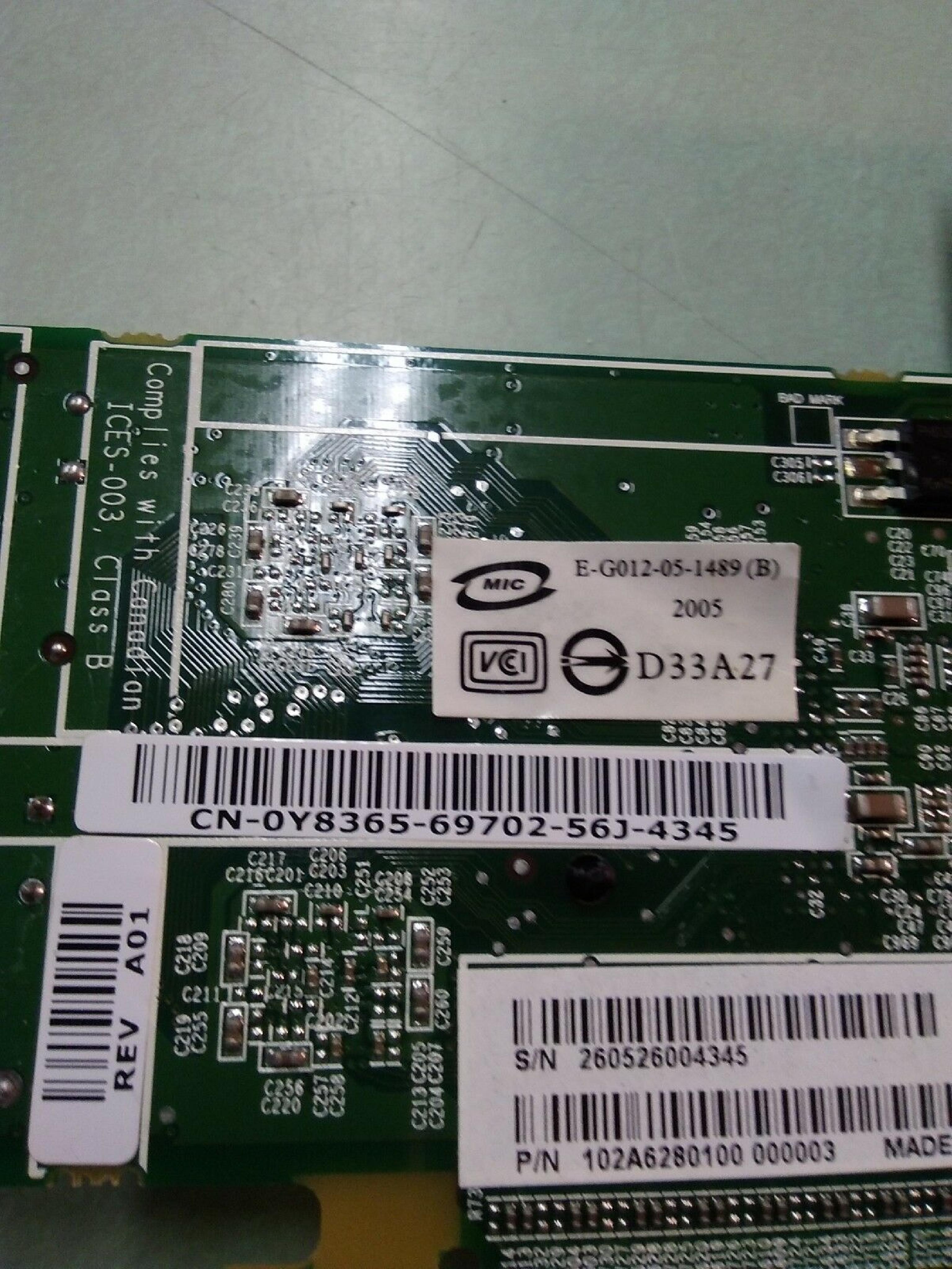 ATI 102A6280100 RADEON X300 PCIE X16 128MB VIDEO CARD DVI + VGA + S-VIDEO 10