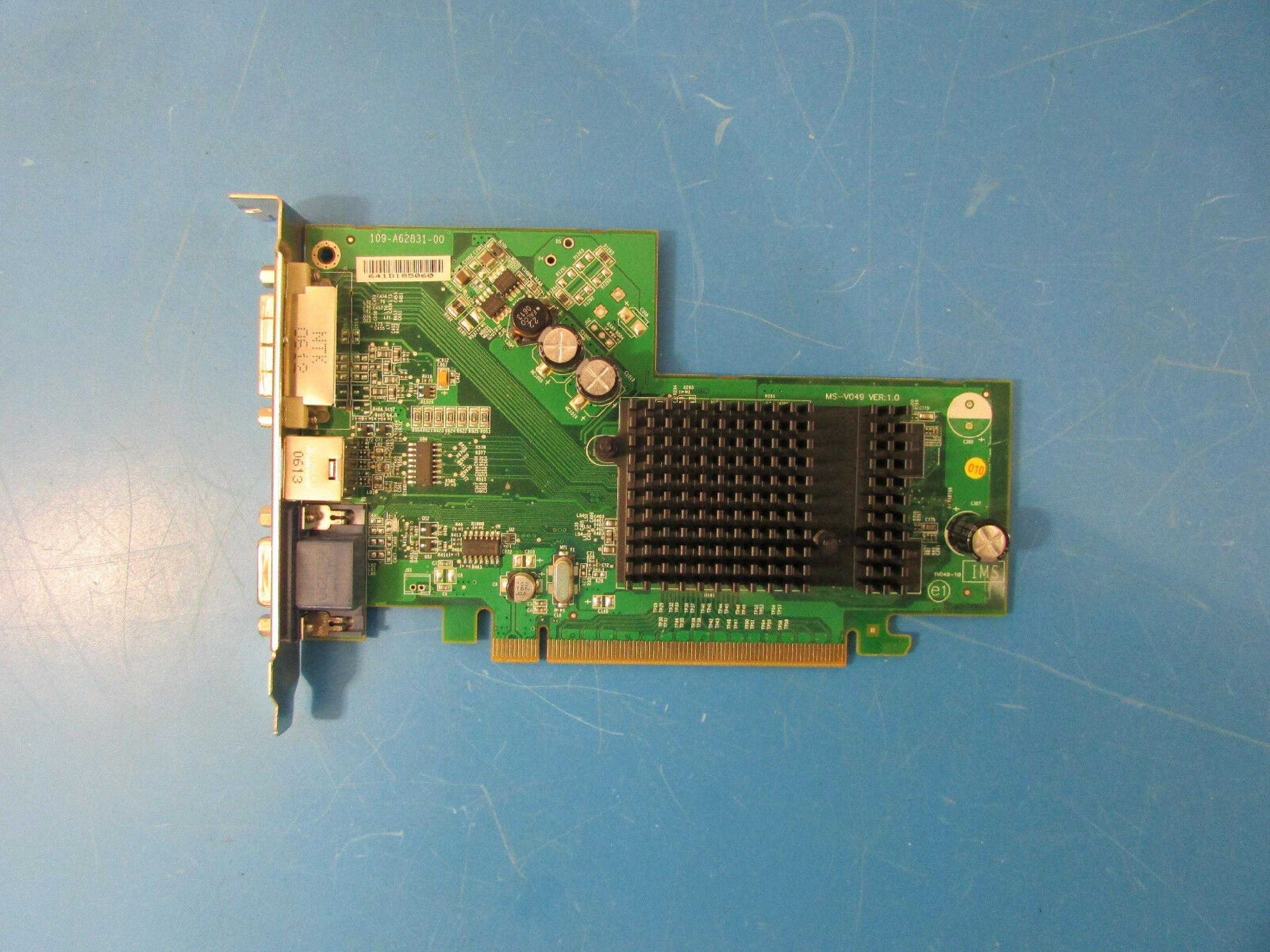 ATI 0Y8365 RADEON X300 PCIE X16 128MB VIDEO CARD DVI + VGA + S-VIDEO 10