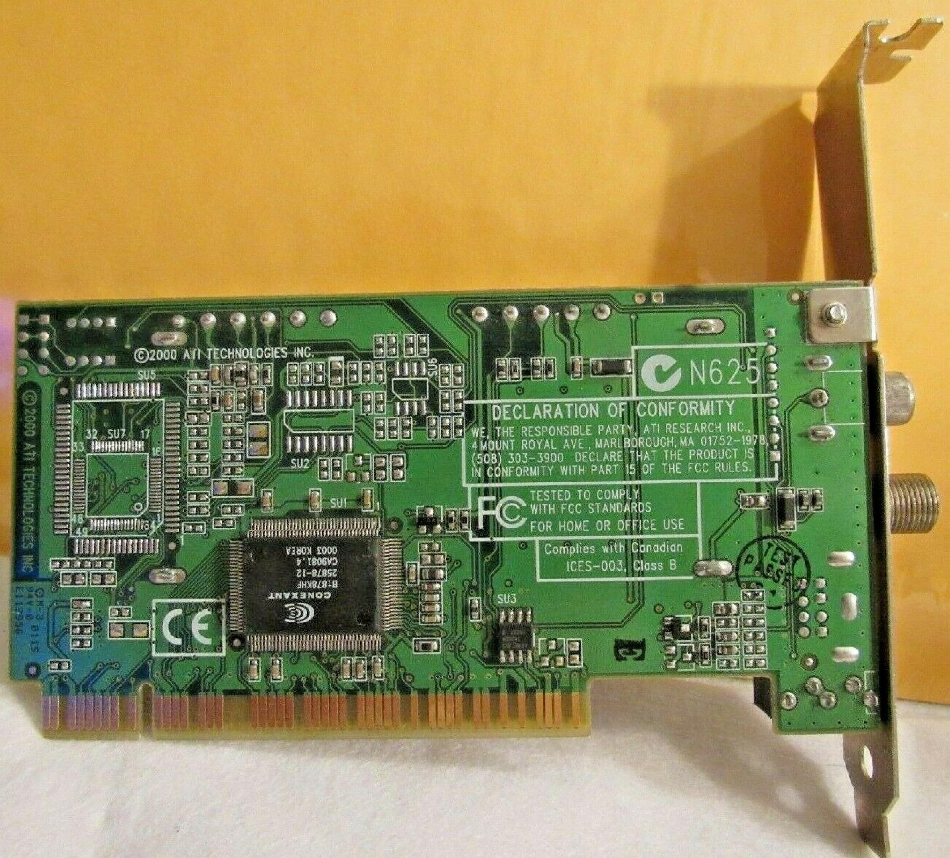 ATI 1026830830 PCI TV TUNER CARD WITH COMP IN/OUT AND CATV