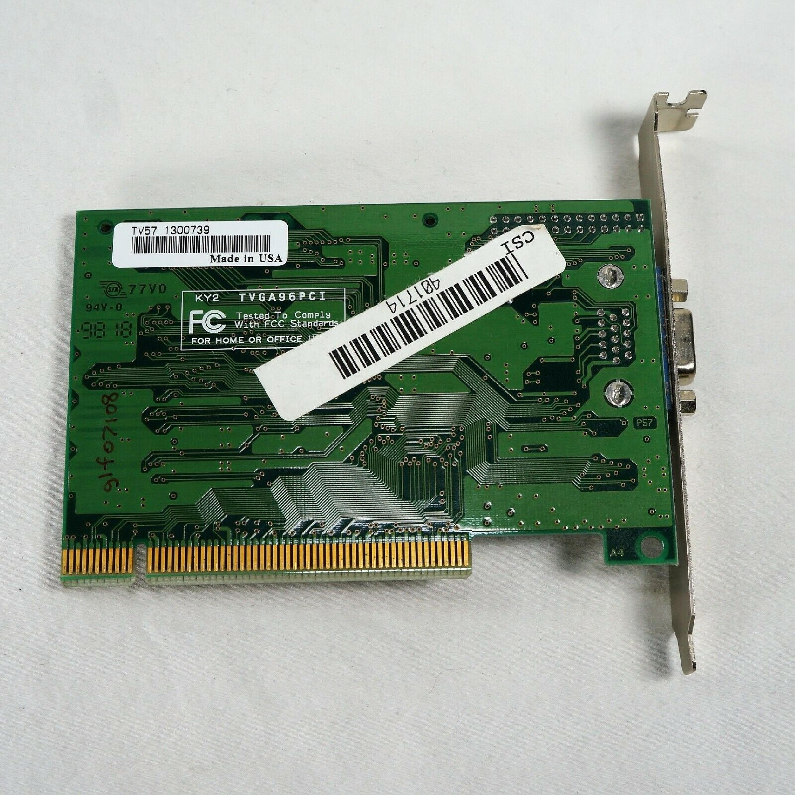 TRIDENT MICROSYSTEMS 8257I/V1 VGA PCI TGUI9680-1 CBB01 MCX24 05TR03