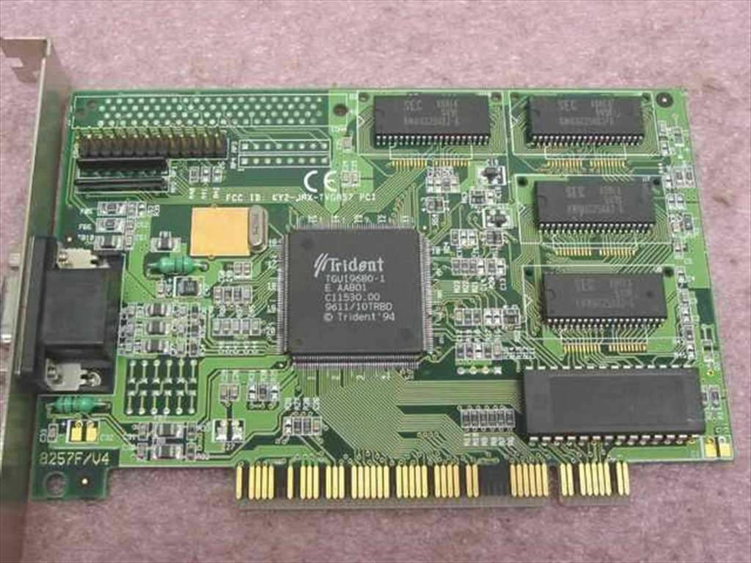 TRIDENT MICROSYSTEMS 8257F/V4 VGA PCI TRIDENT TGUI9680-1 E AAB01