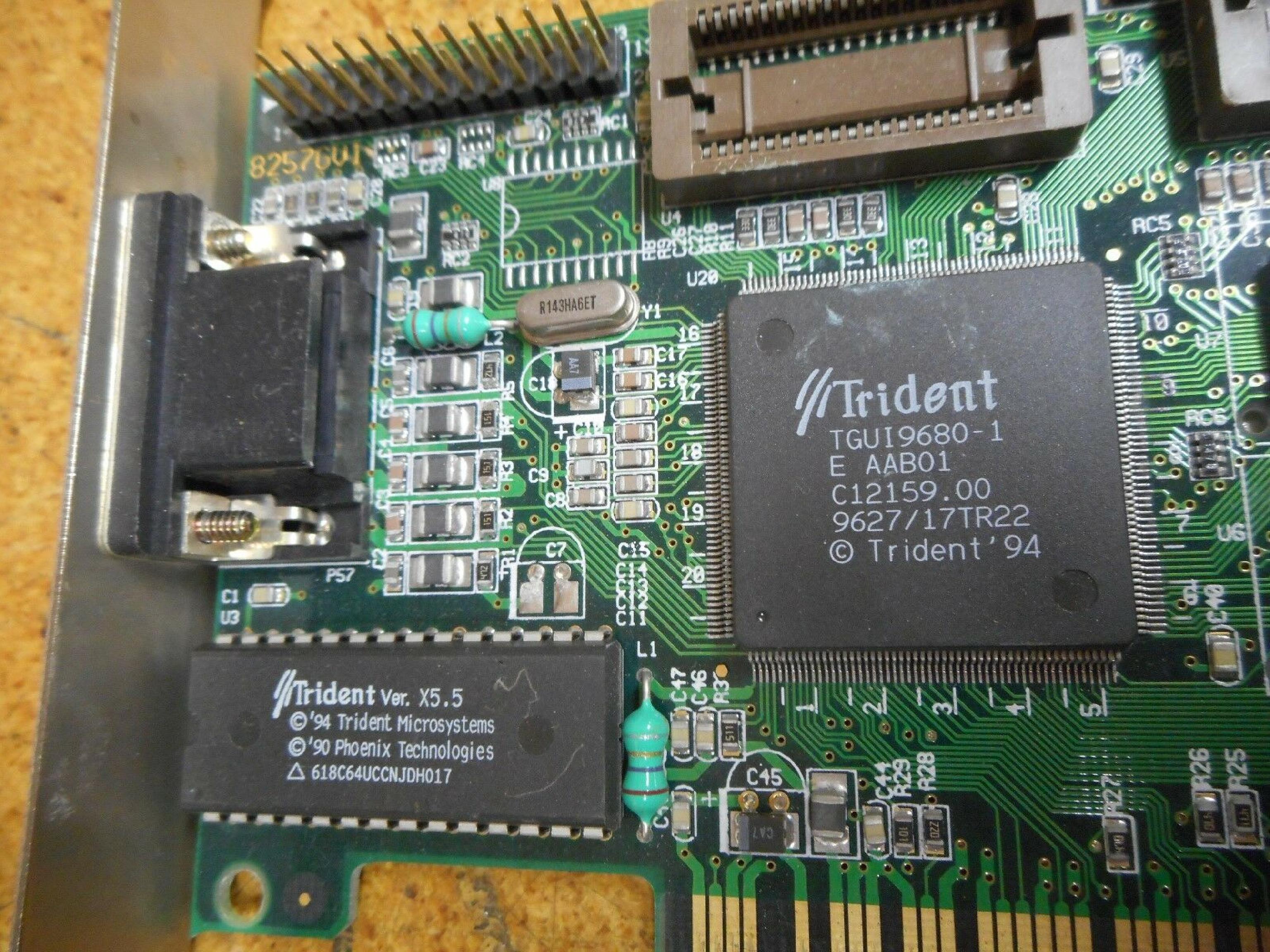 TRIDENT MICROSYSTEMS 8257GV1 1MB PCI VIDEO CARD WITH VGA OUTPUT