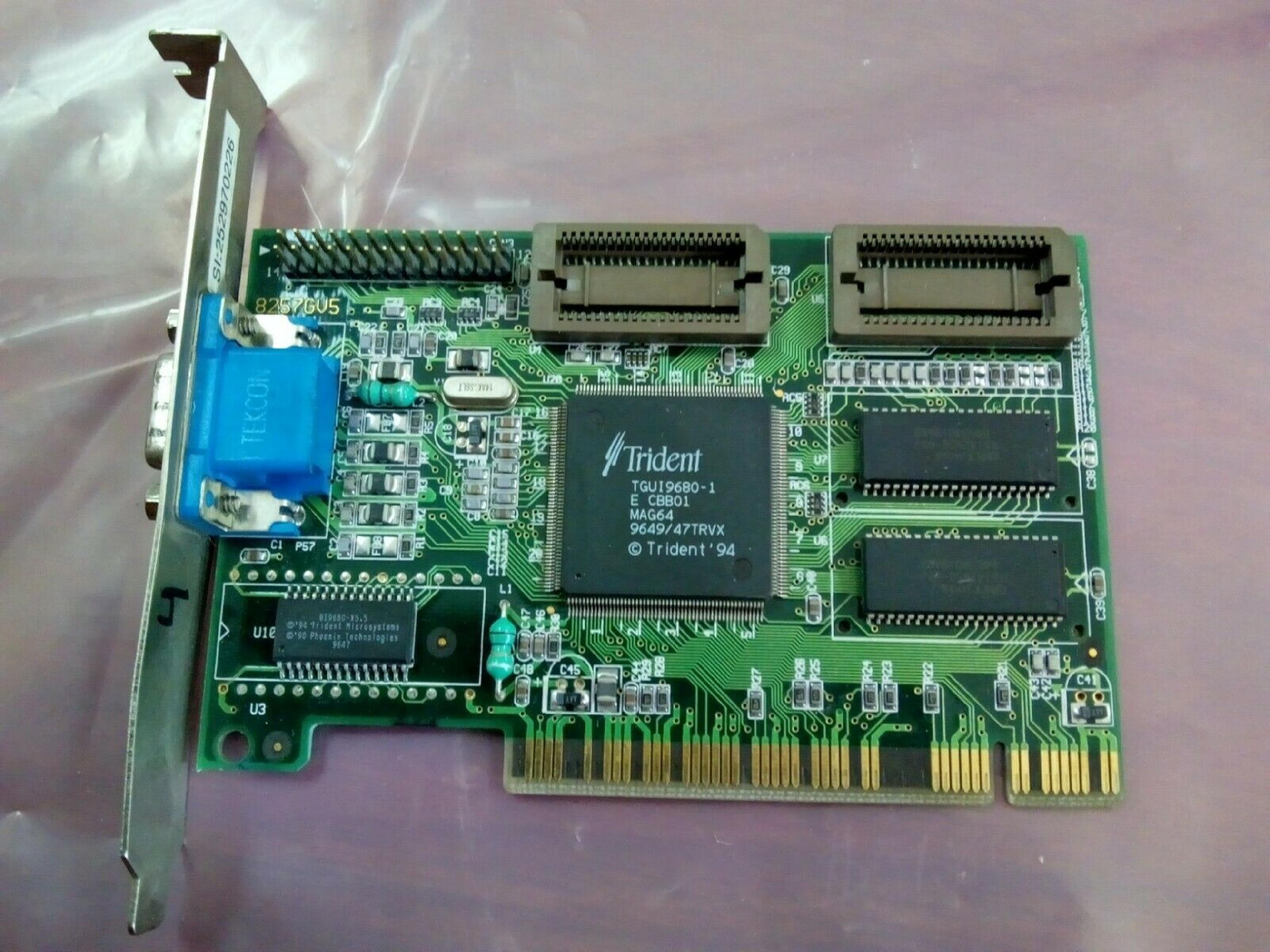 TRIDENT MICROSYSTEMS 8257F/V2 PCI VIDEO CARD TGUI9680-1