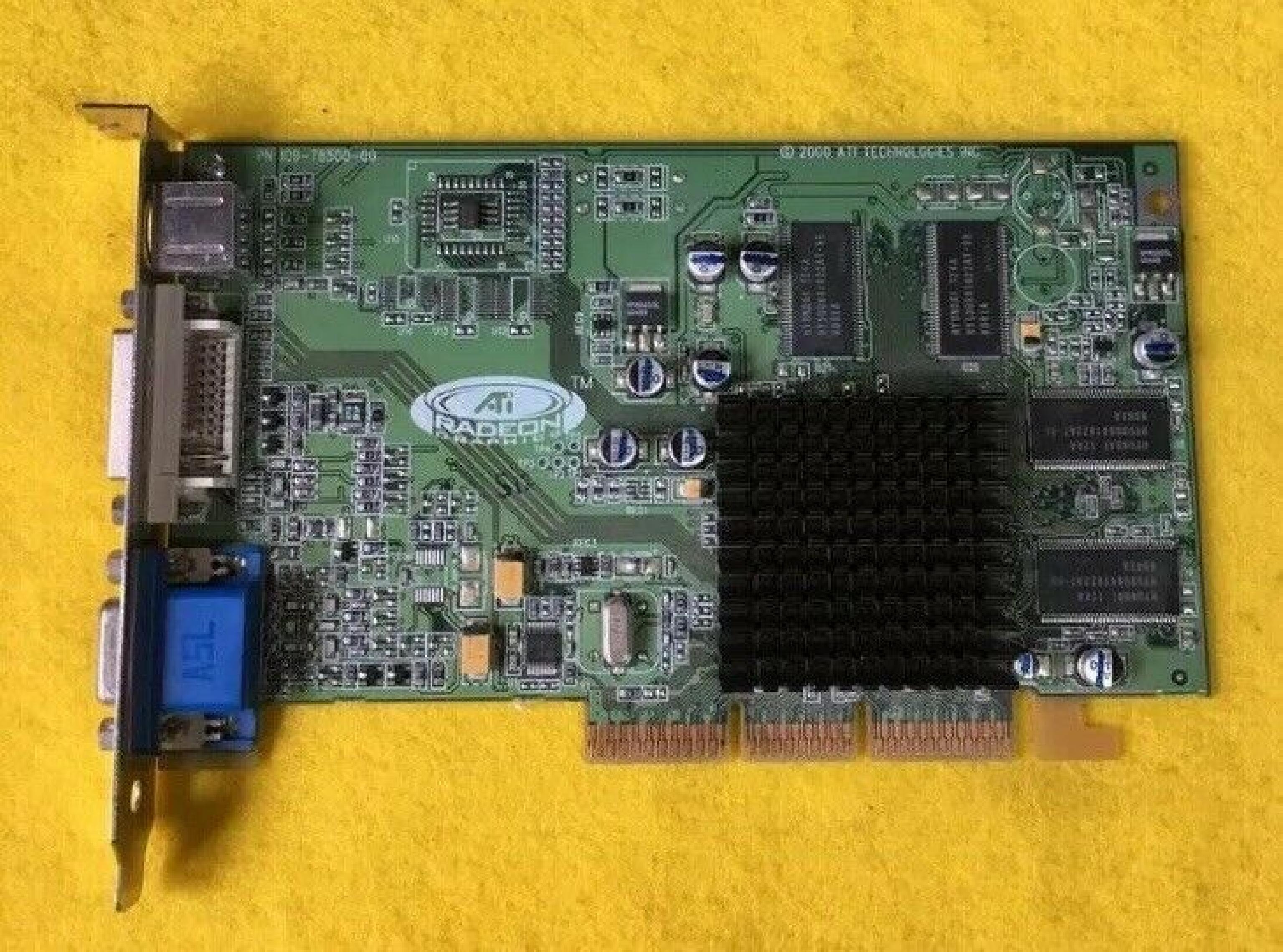 ATI 109-78500-00 RADEON 7000 32M DDR AGP DVI VGA S-VID VIDEO GRAPHICS CARD