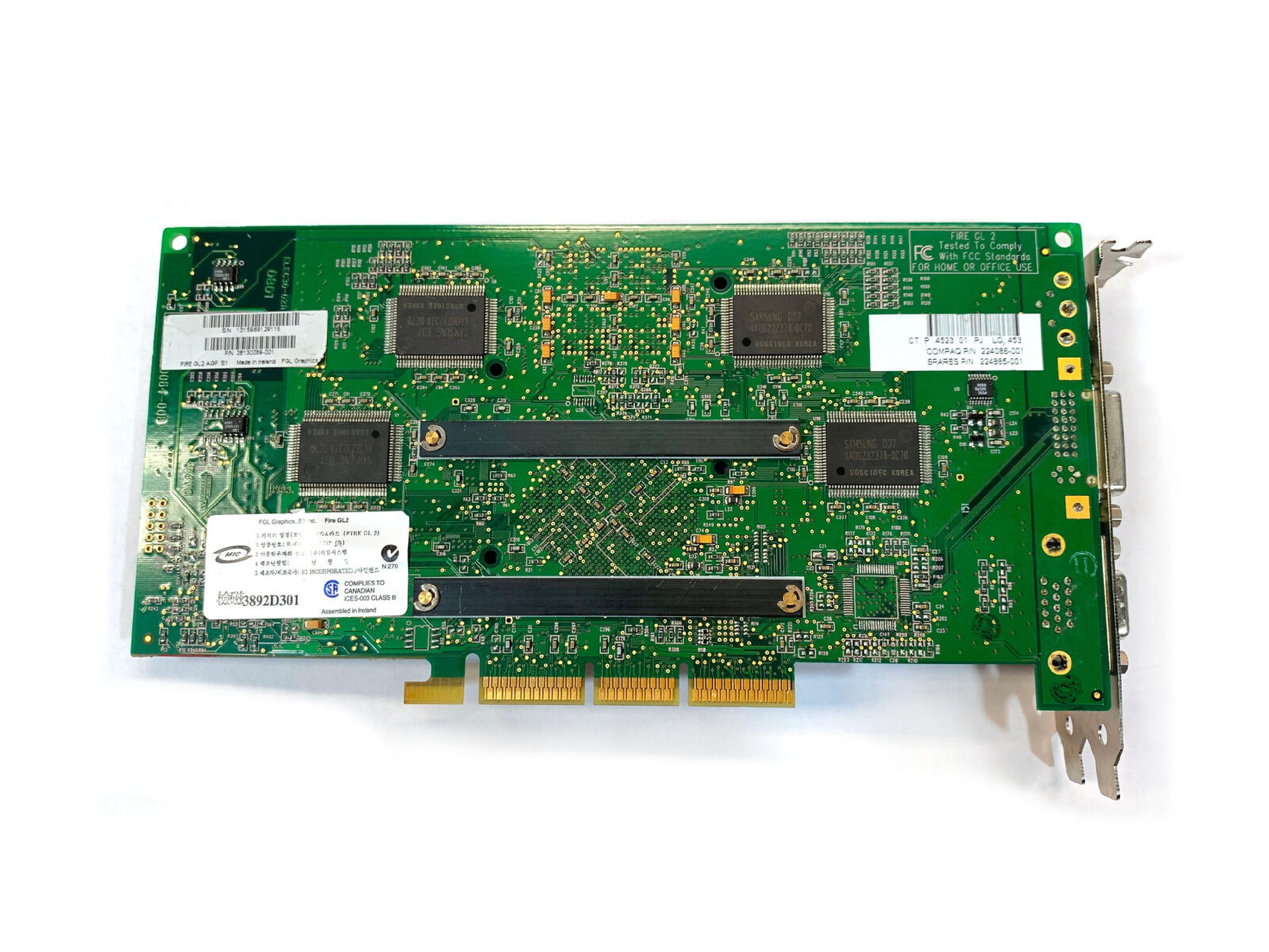 ATI FIRE GL2 FIRE GL2 64MB AGP DVI VGA WORKSTATION CARD