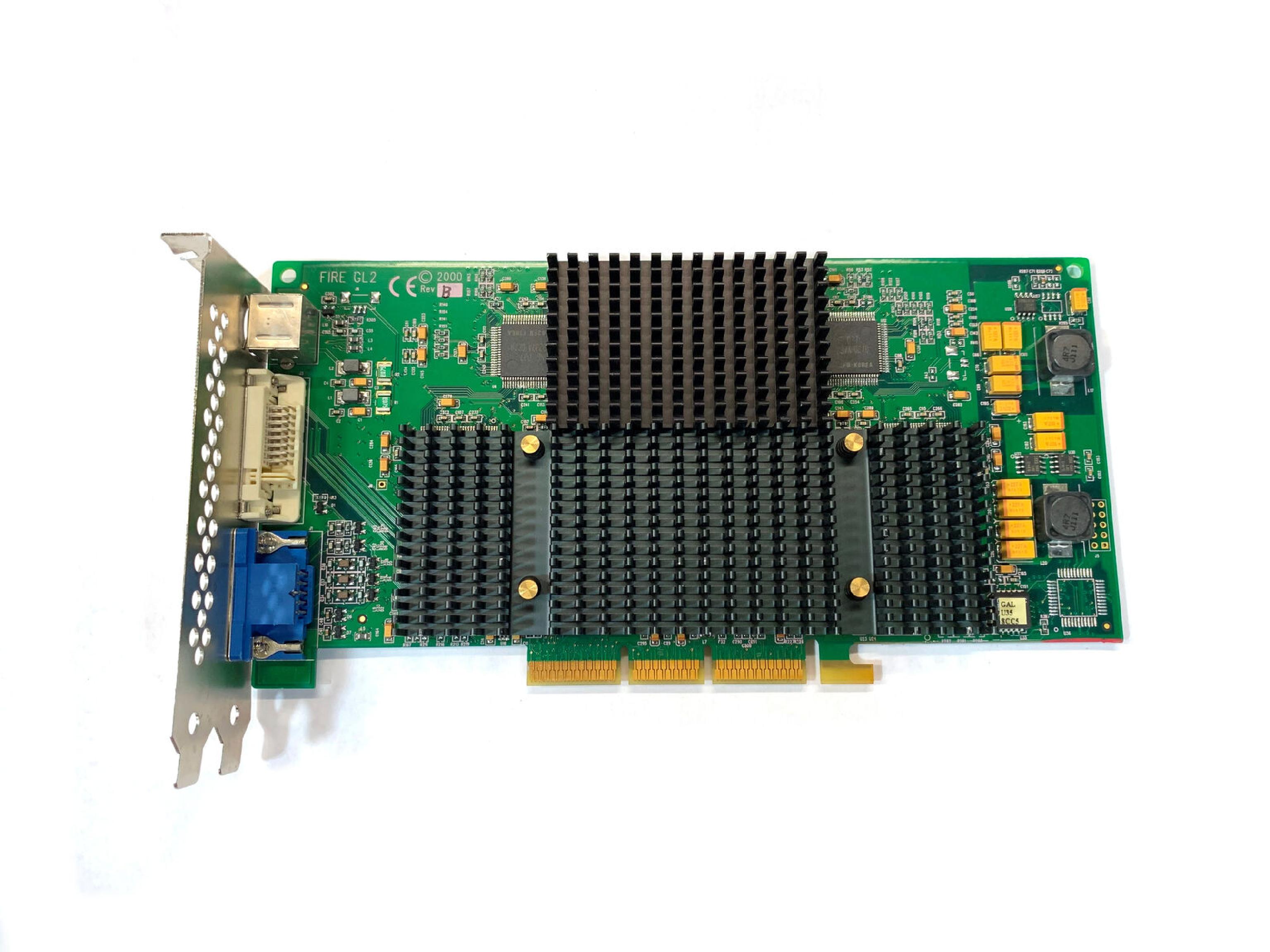 ATI FIRE GL2 FIRE GL2 64MB AGP DVI VGA WORKSTATION CARD