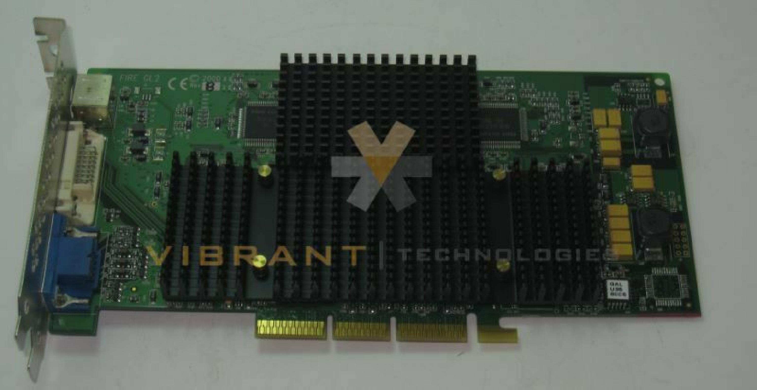 ATI 027VNJ FIRE GL2 64MB AGP DVI VGA WORKSTATION CARD