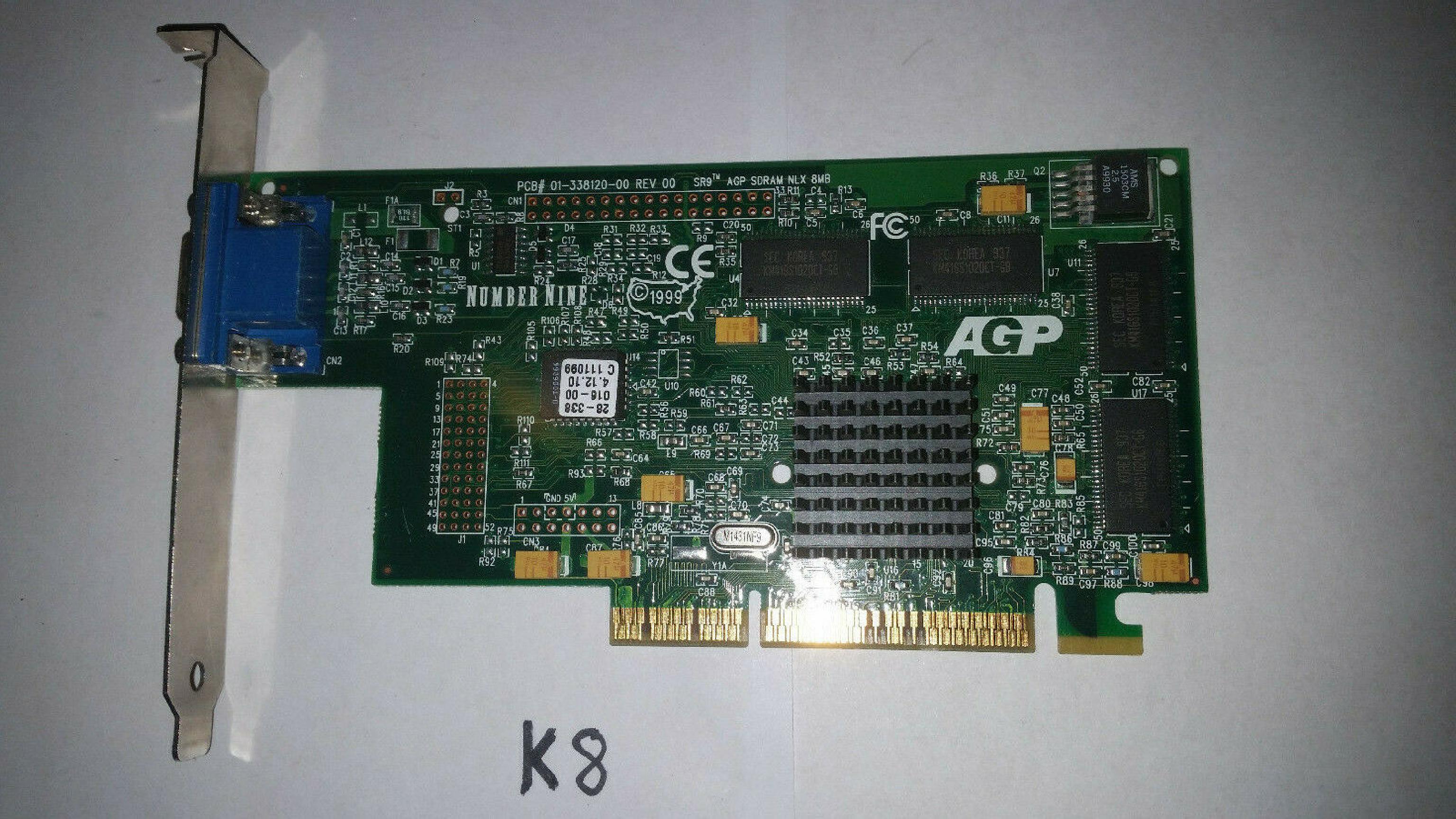 IBM 09N5898 8MB 2X AGP VIDEO CARD NUMBER NINE