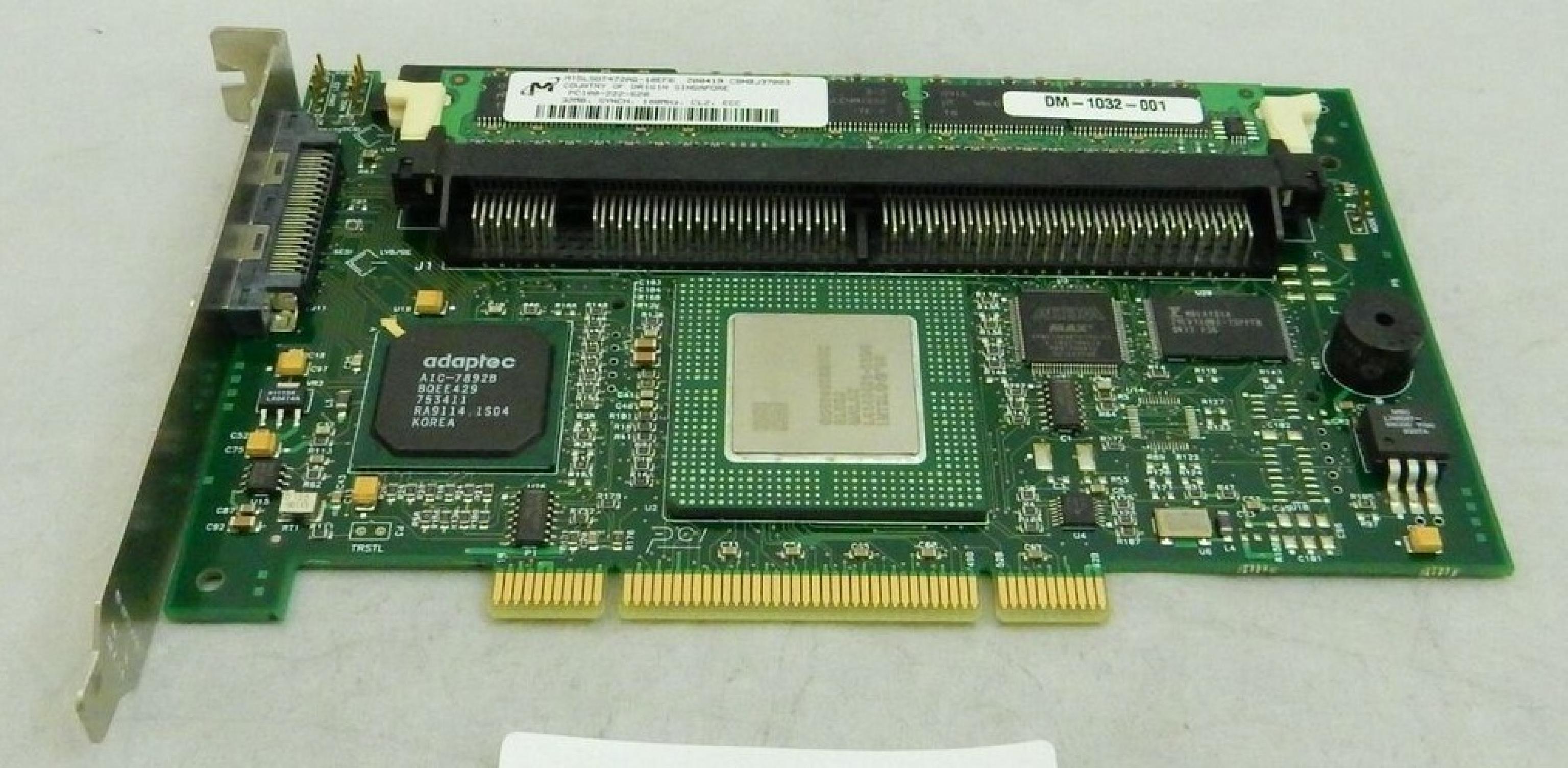 ADAPTEC 2100S PCI 68-PIN HD-68 32MB ULTRA160 SCSI RAID CONTROLLER W. 32MB SDRAM