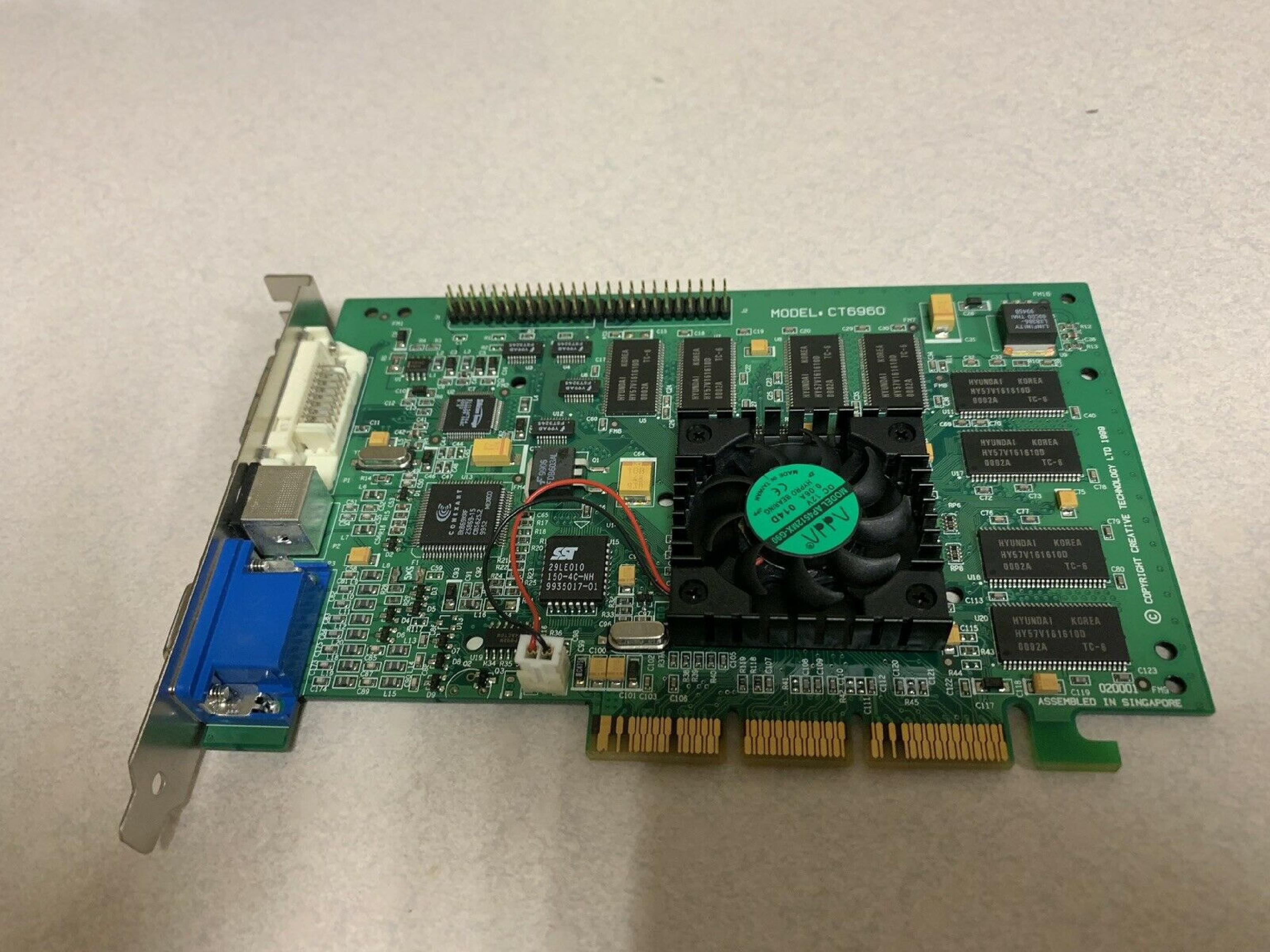 CREATIVE LABS CT6960 DEFECTIVE 32MB AGP NVIDIA VIDEO CARD