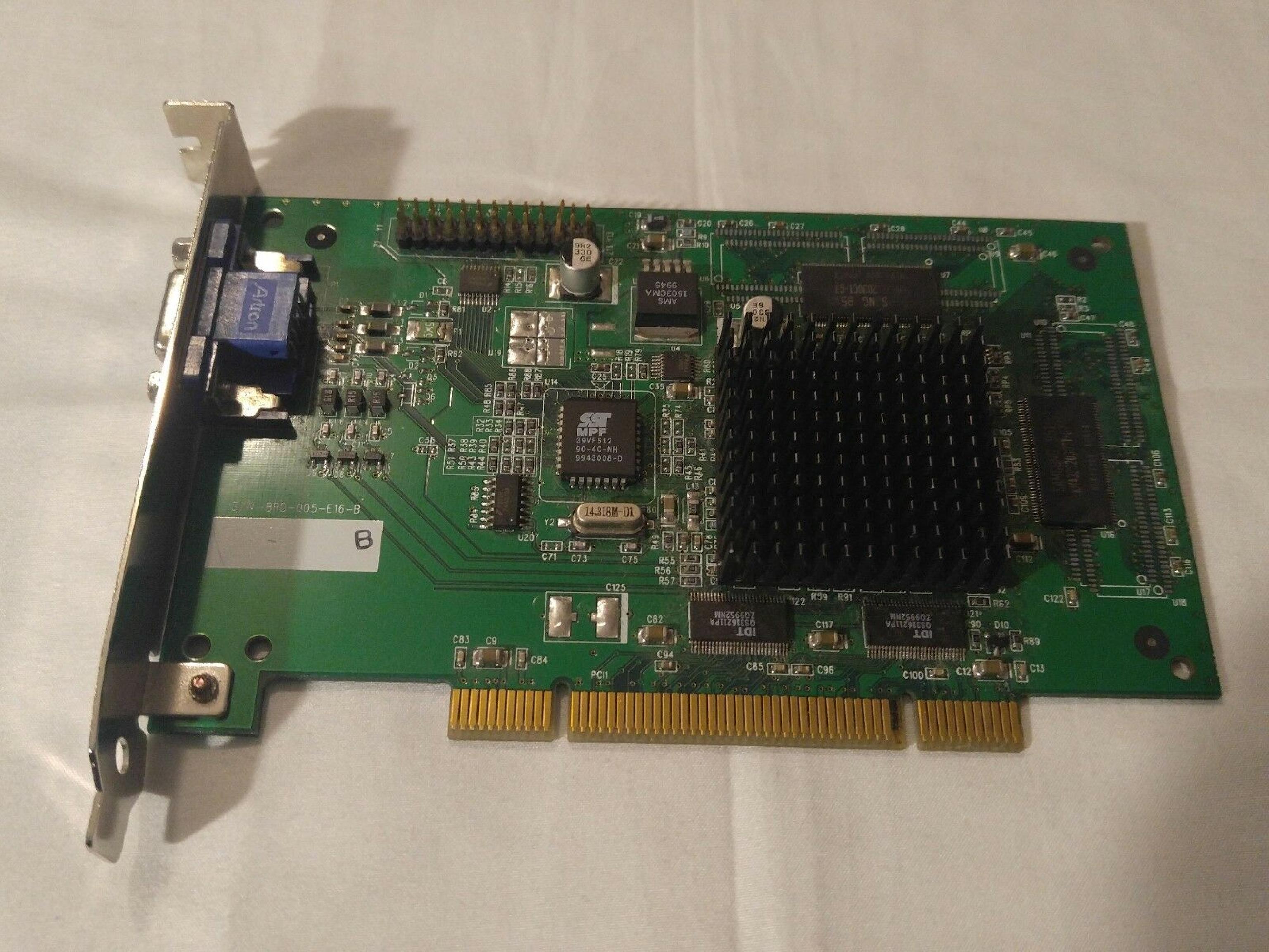 DELL / NIVIDIA 0009629U 16MB PCI VIDEO CARD WITH VGA OUTPUT