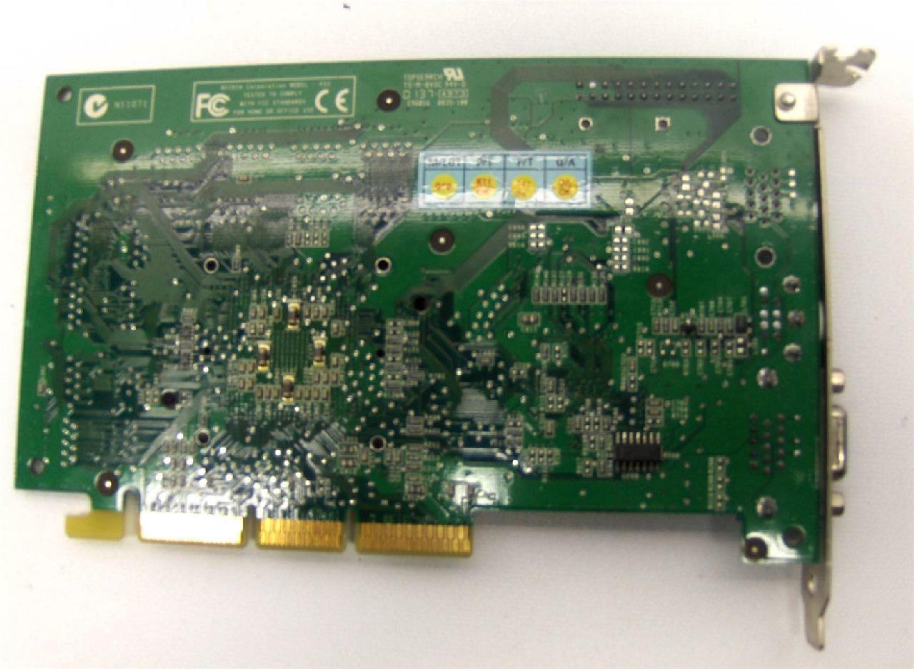 NVIDIA MS-8835 32MB AGP VIDEO CARD WITH VGA AND TV OUT OUTPUTS