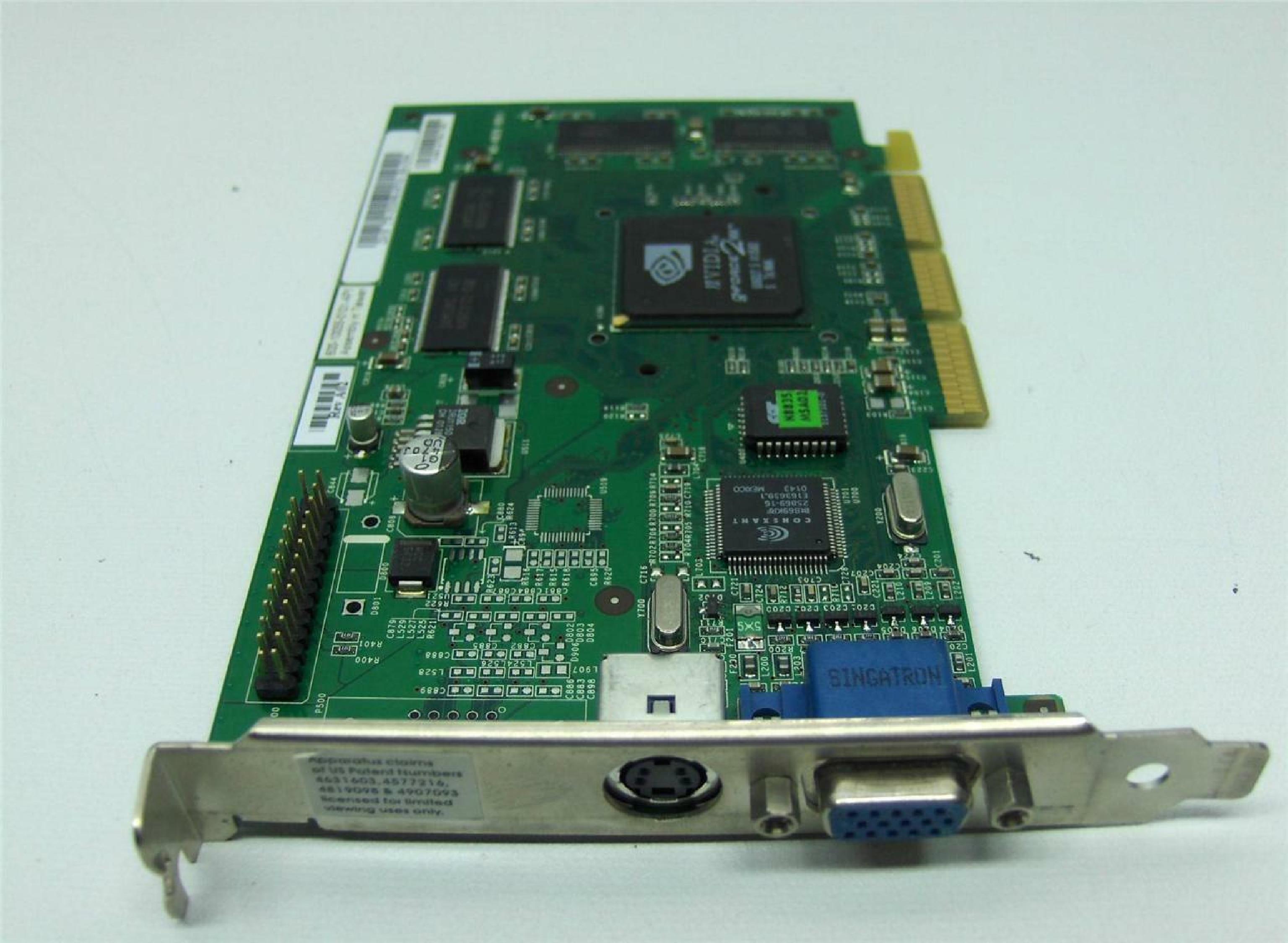 NVIDIA MS-8835 32MB AGP VIDEO CARD WITH VGA AND TV OUT OUTPUTS