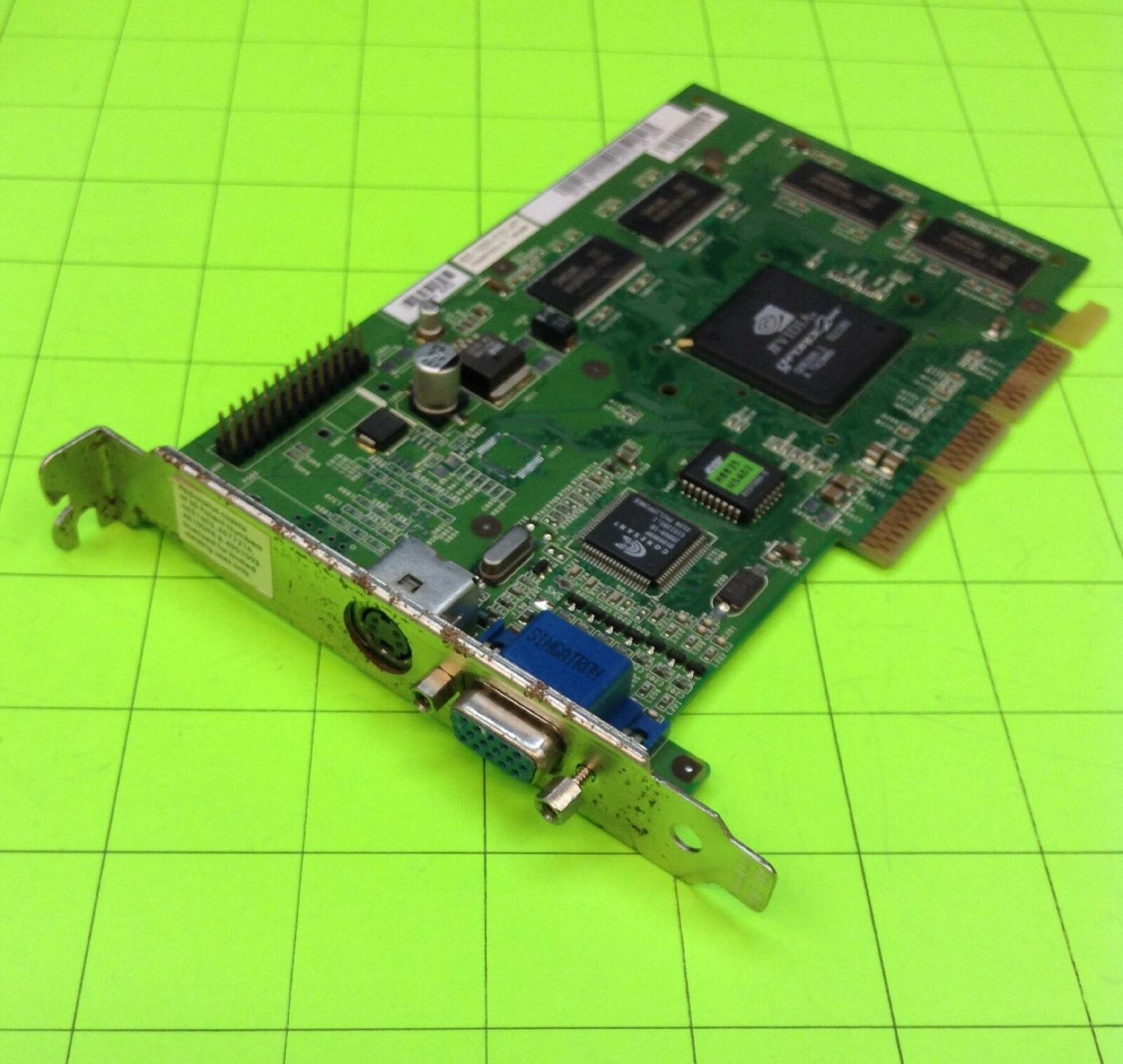 NVIDIA MS-8835 32MB AGP VIDEO CARD WITH VGA AND TV OUT OUTPUTS