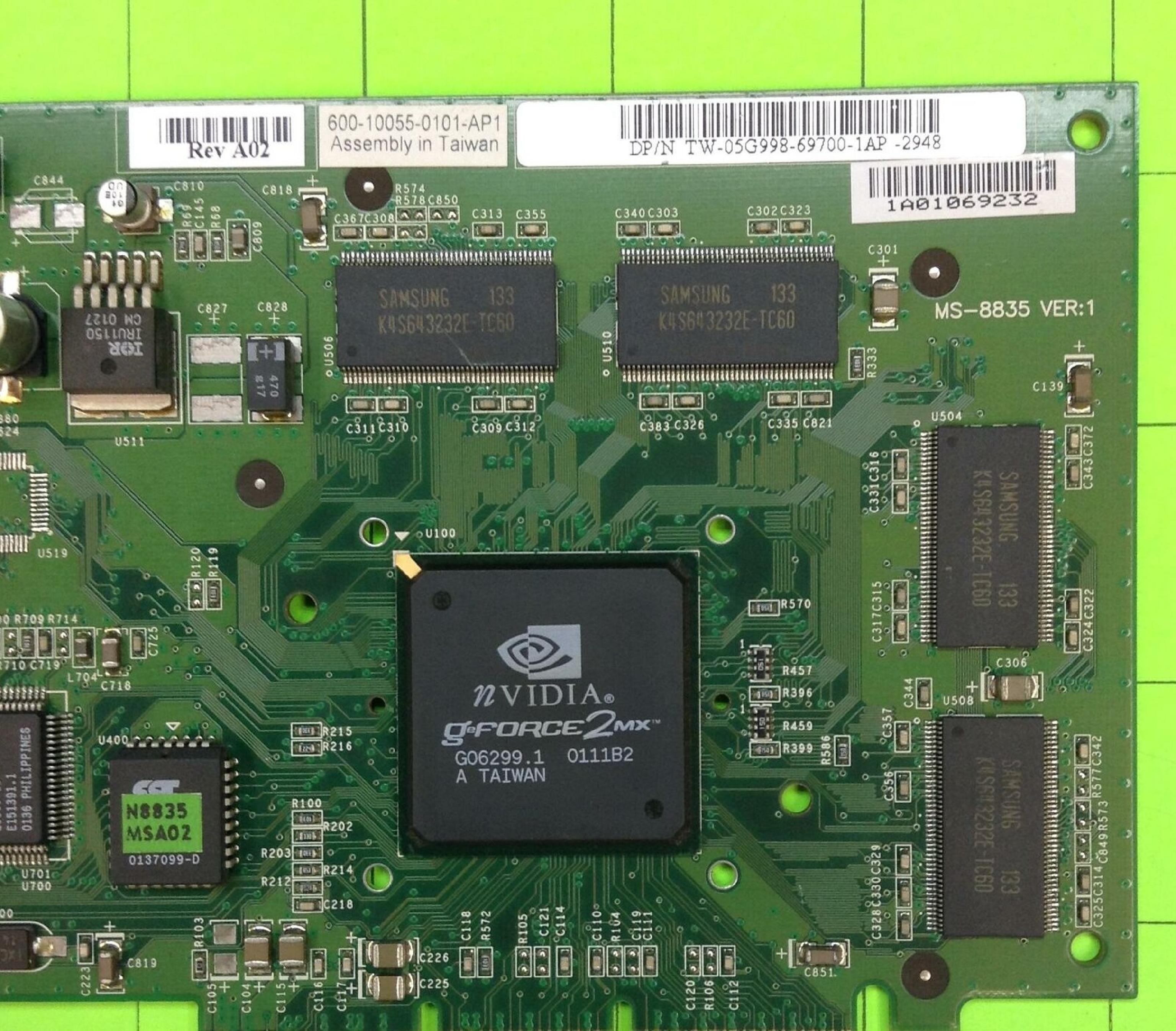 NVIDIA MS-8835 32MB AGP VIDEO CARD WITH VGA AND TV OUT OUTPUTS